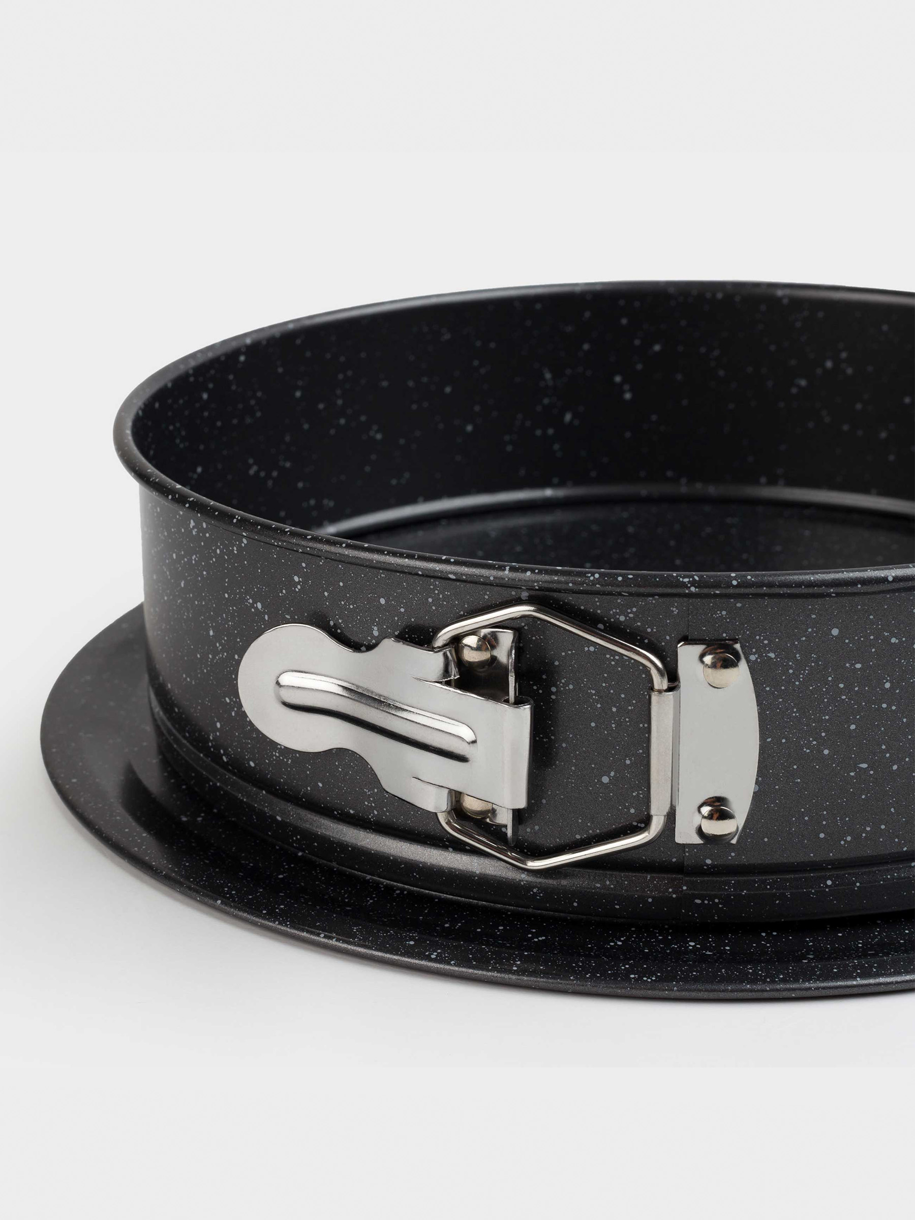 Baking dish, 24 cm, split, coated, Steel, Round, Black, Stone clip, image-2
