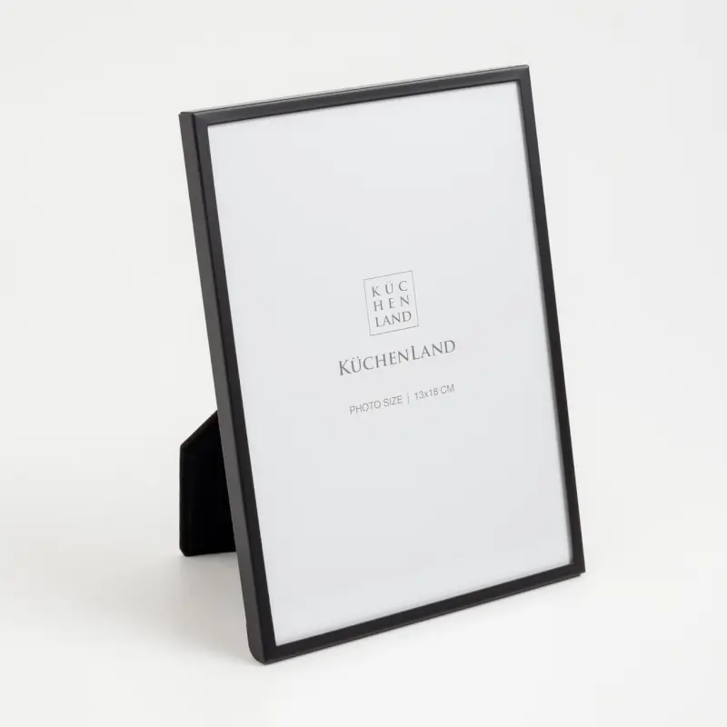 Photo frame, 18x13 cm, metal / glass, Black, Frames