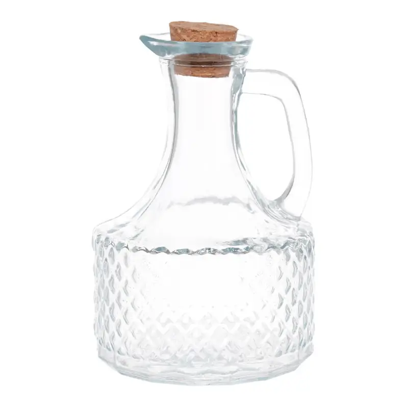 Oil or vinegar container, 400 ml, with handle, glass R / stopper, Naiad