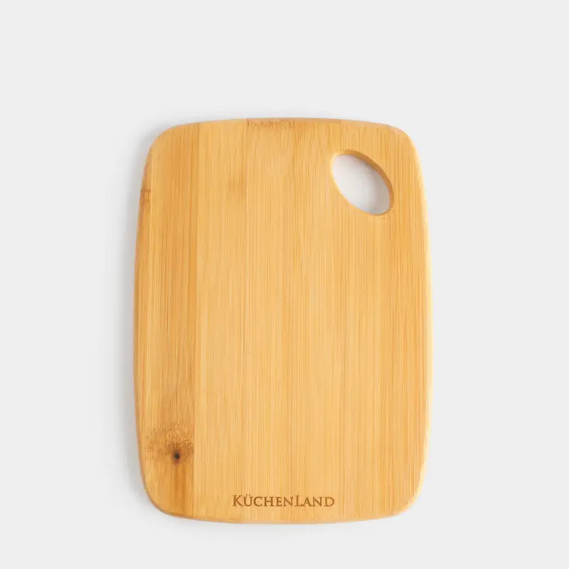 Cutting board, 20х15 cm, rectangular, rounded, bamboo, Bamboo ,image-0