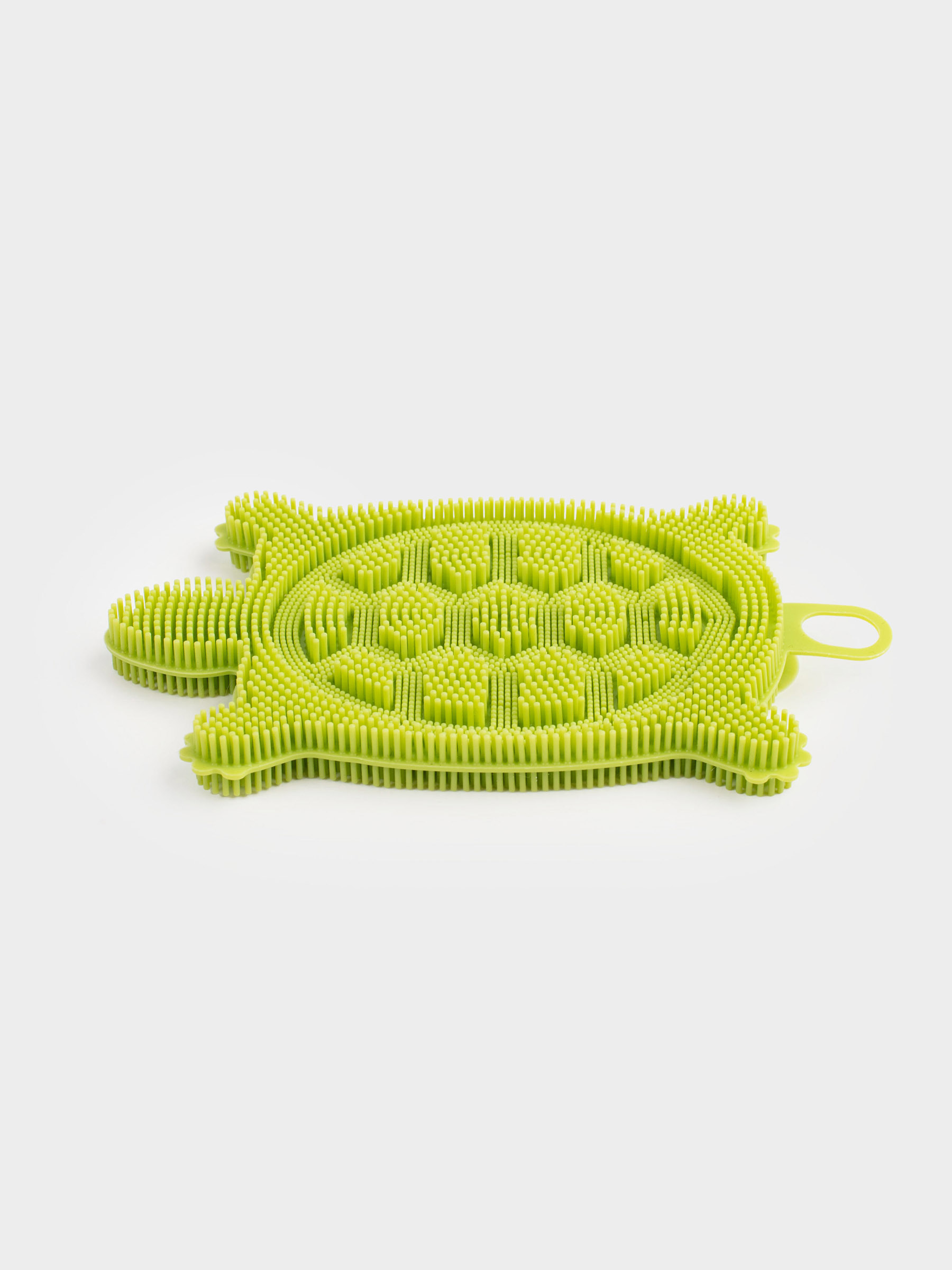 Dish washing sponge, 13 cm, Silicone, Green, Turtle, Manny, image-3