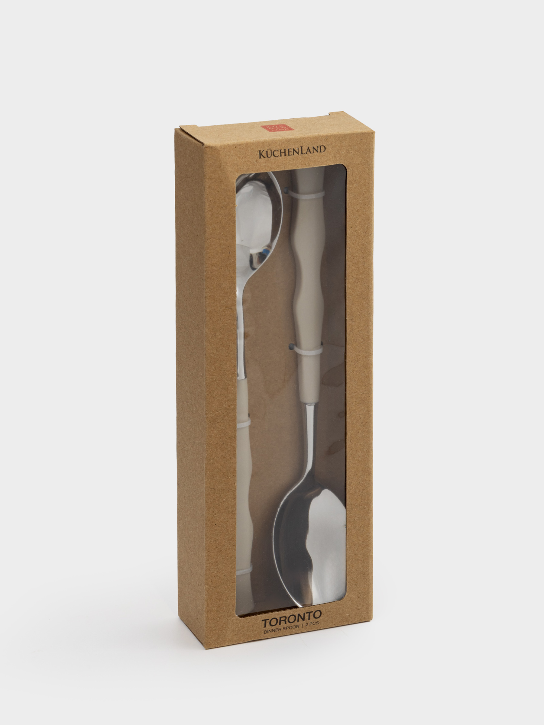 Dining spoon, 2 pcs, steel / plastic, beige, Bends, Toronto, image-4
