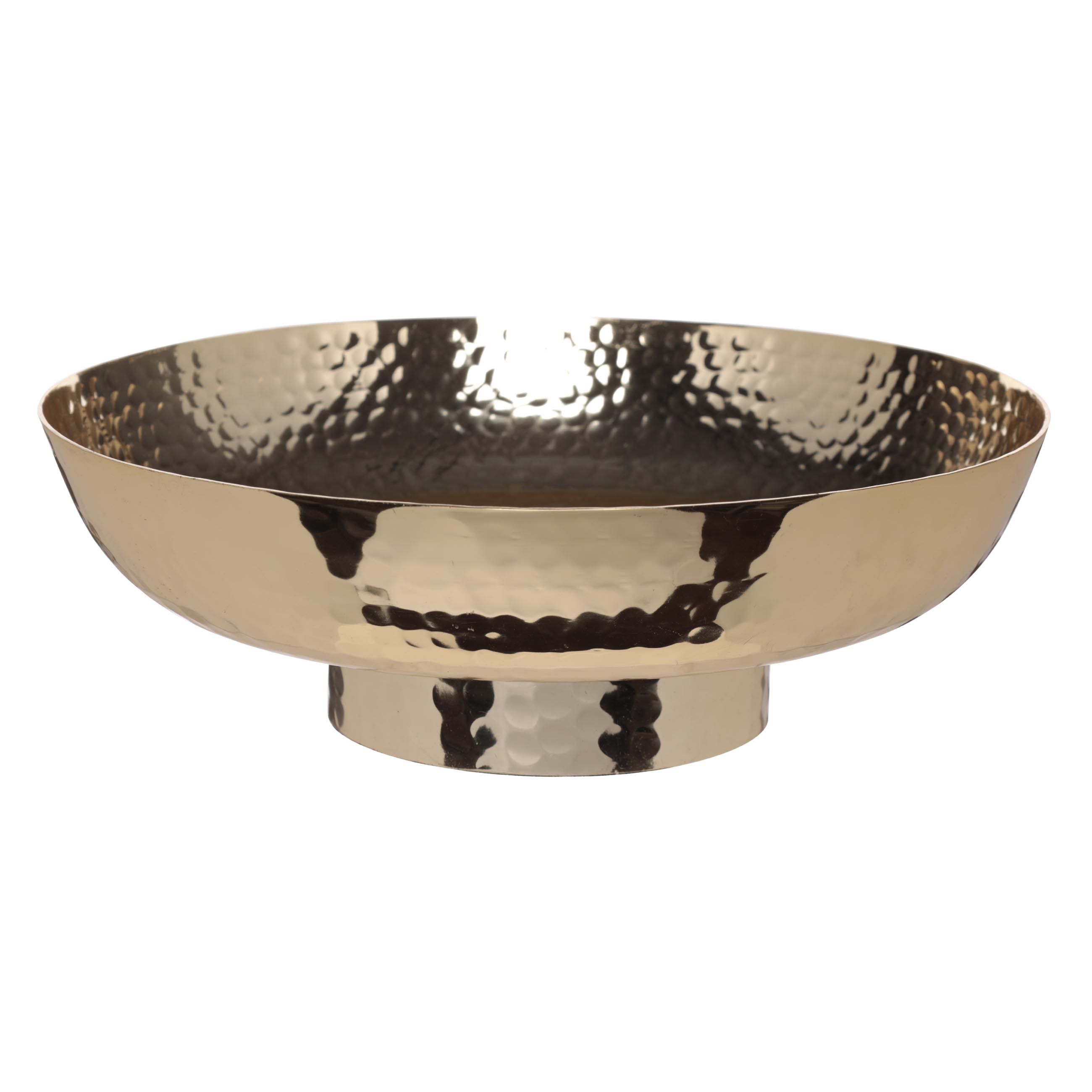 Fruit vase, 30x9 cm, on a leg, metal, golden, Bowl, Fantastic R, image-0