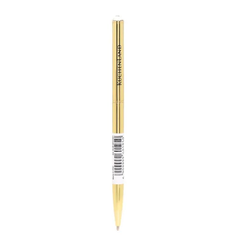 Ballpoint pen, 13 cm, with crystal, metal, gold, Draw ,image-0