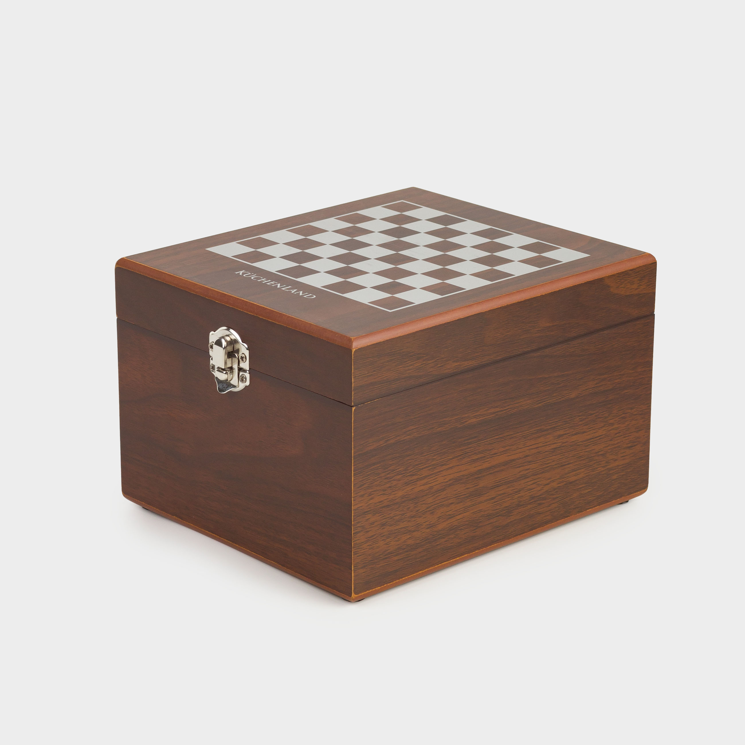 Whiskey set, 1 person, 4 items, in a box, glass / cubes/tongs, glass / marble, Chess, Sabal, image-4