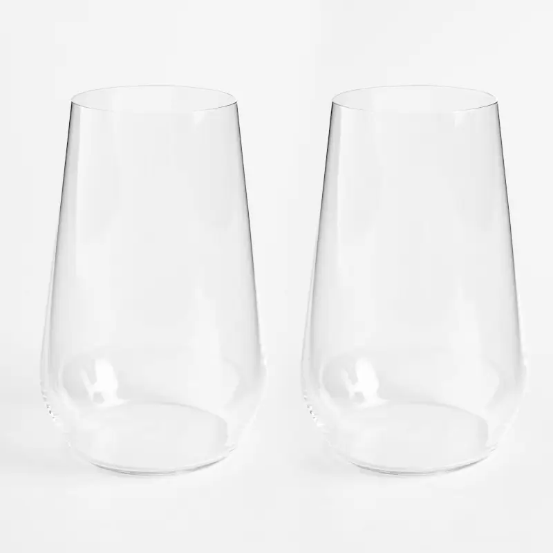 Glass, 14 cm, 580 ml, 2 pcs, crystal glass, Ferentino ,image-0