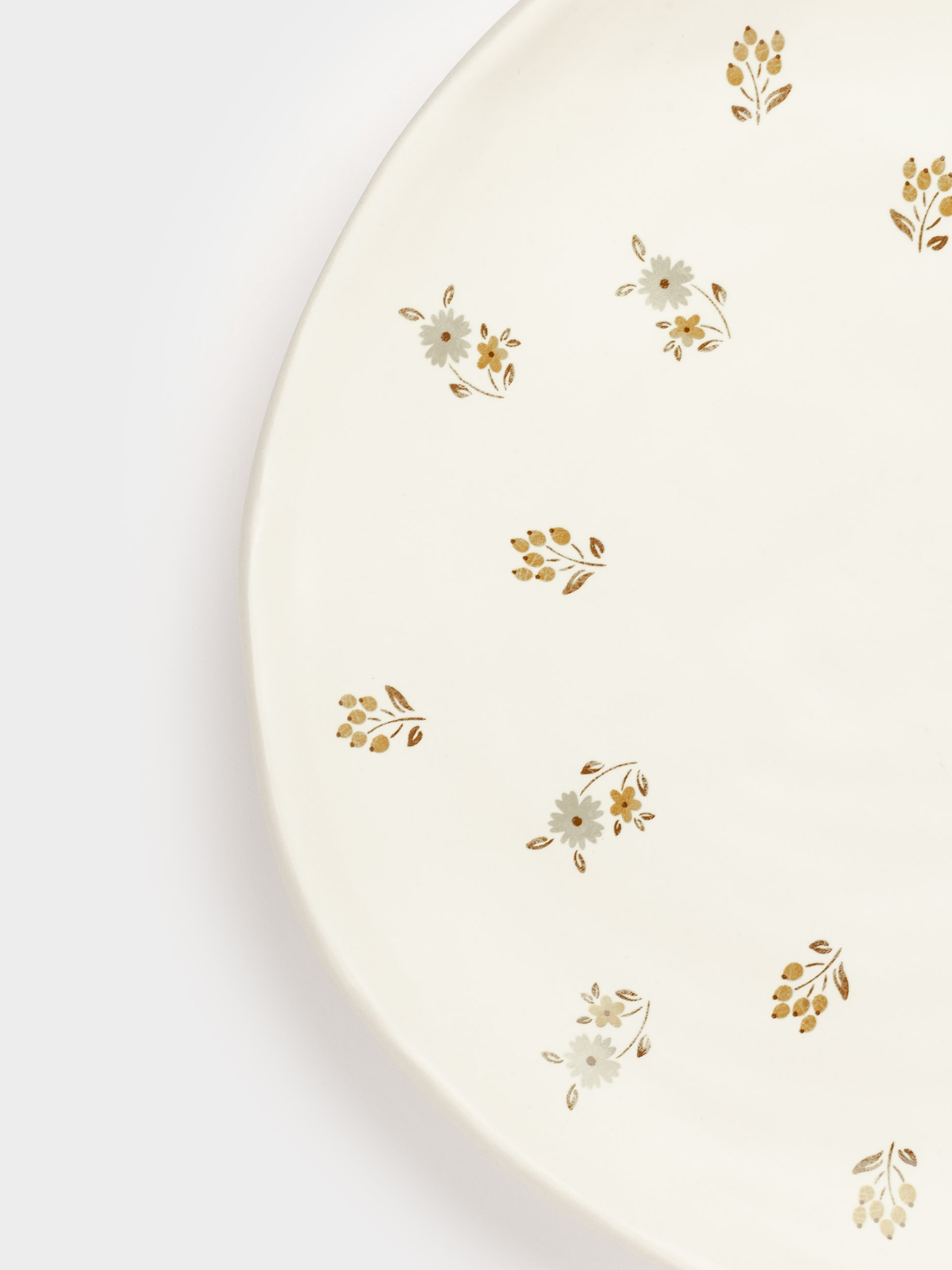 Dish, 23 cm, ceramic, milk, Vintage flowers, La flore, image-6