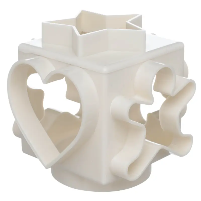 Cookie cutter, 6 sides, Plastic, Milk, Cube, Bakery ,image-0