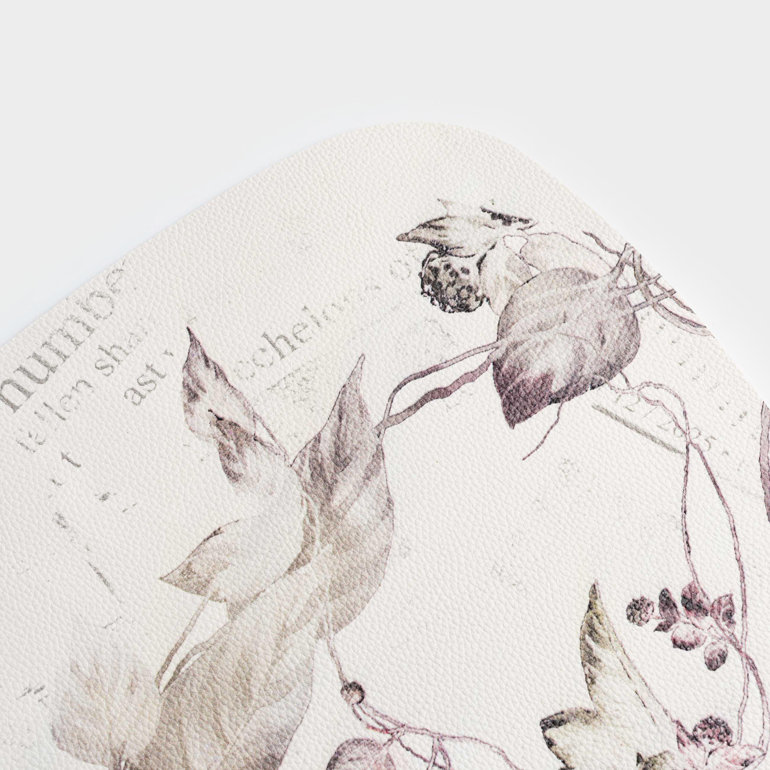 Placemat, 33x45 cm, PVC, shaped, milky, Rose branch, Rock print, image-4