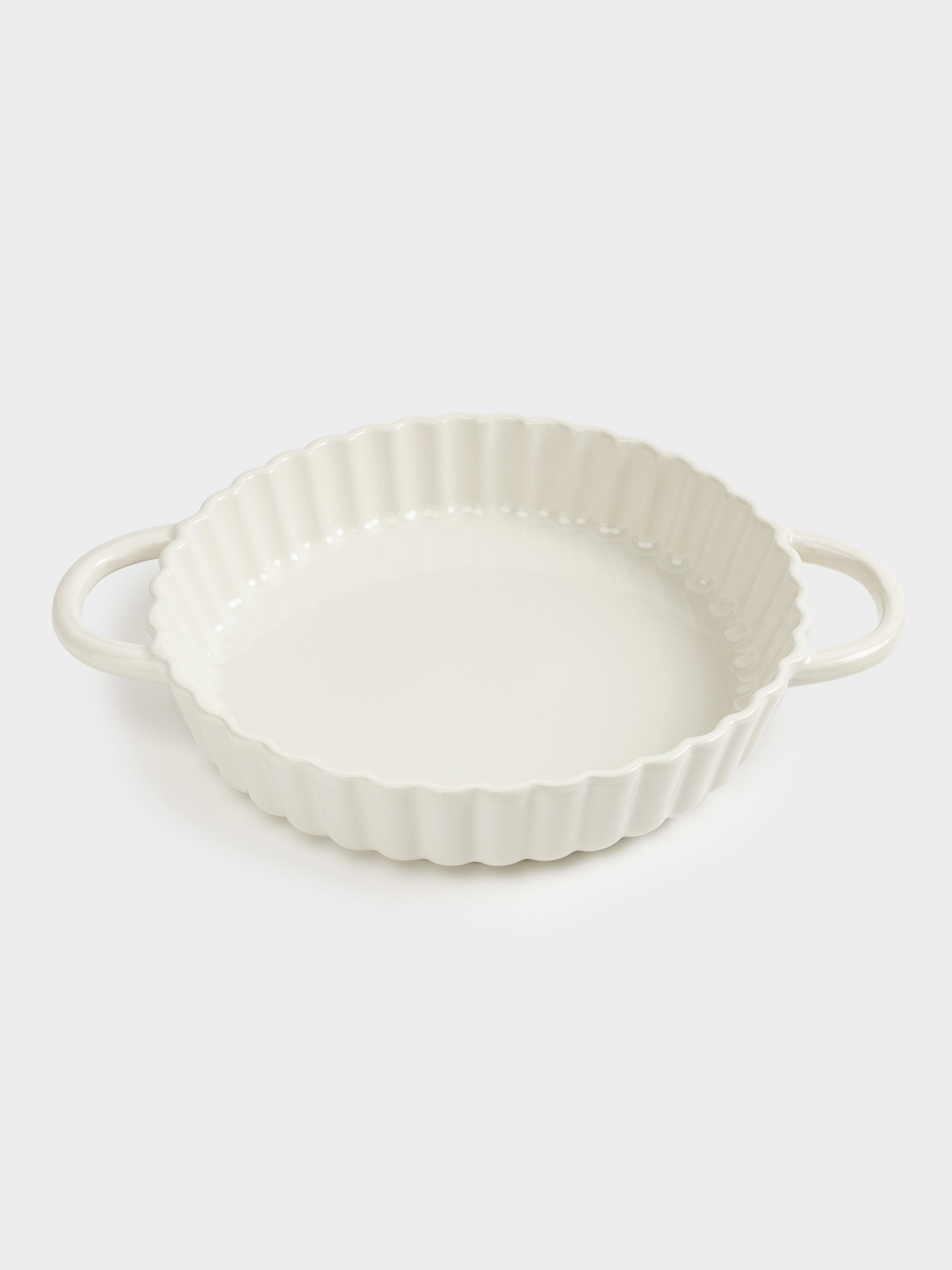 Baking dish, 25 cm, ceramic, round, milky, Cakes ivory, image-6