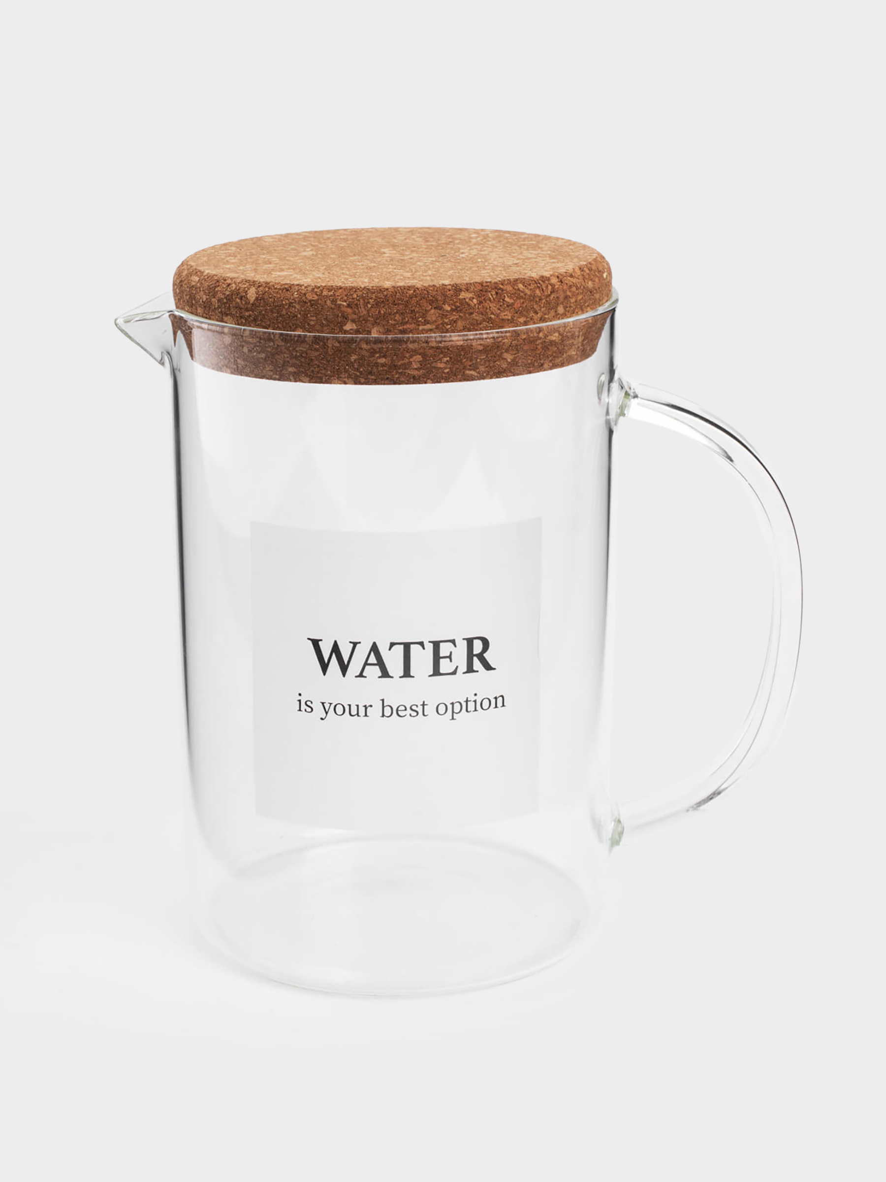 Jug, 1,7 l, with lid, B glass stopper, Clear font, image-1