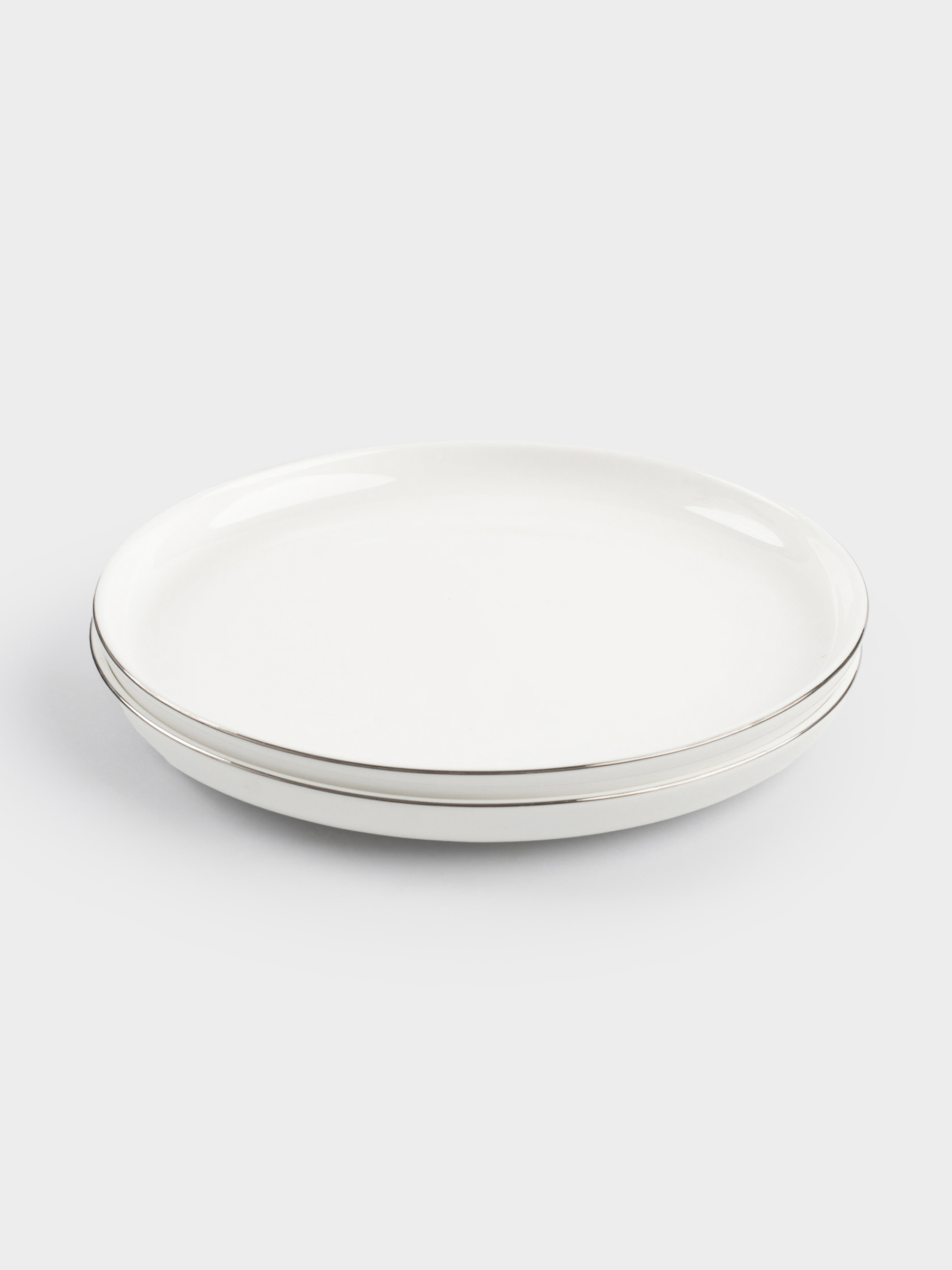 Dessert plate, 20 cm, 2 pcs, porcelain F, white, Ideal silver, image-2