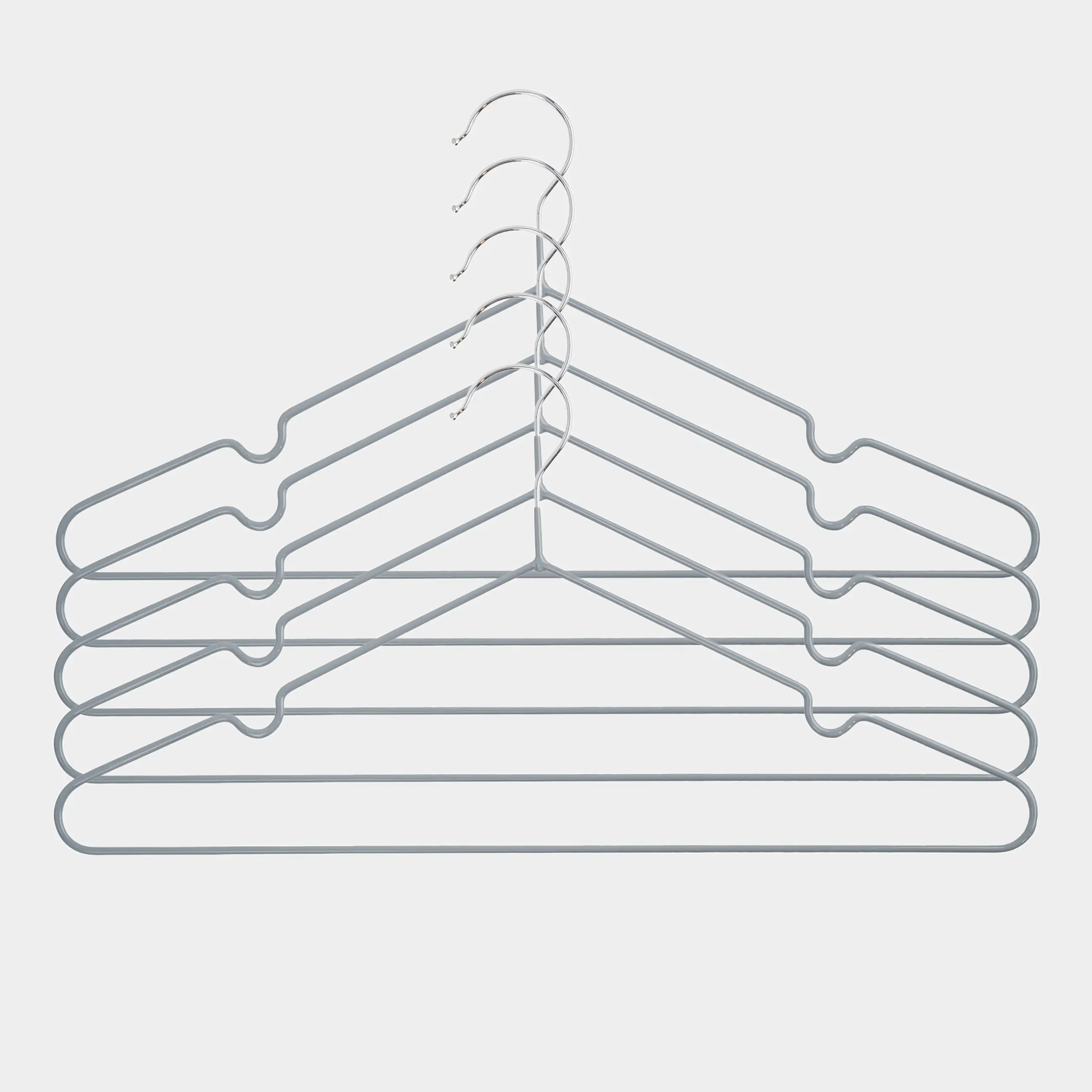 Hanger, 40 cm, 5 pcs, metal coated, gray, Colorful house, image-0