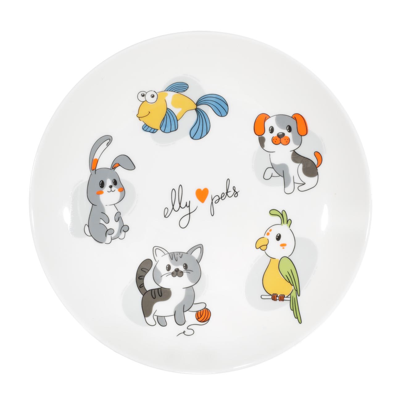 Children's tableware set, 3 items, porcelain N, white, My pets, Little pet, image-1