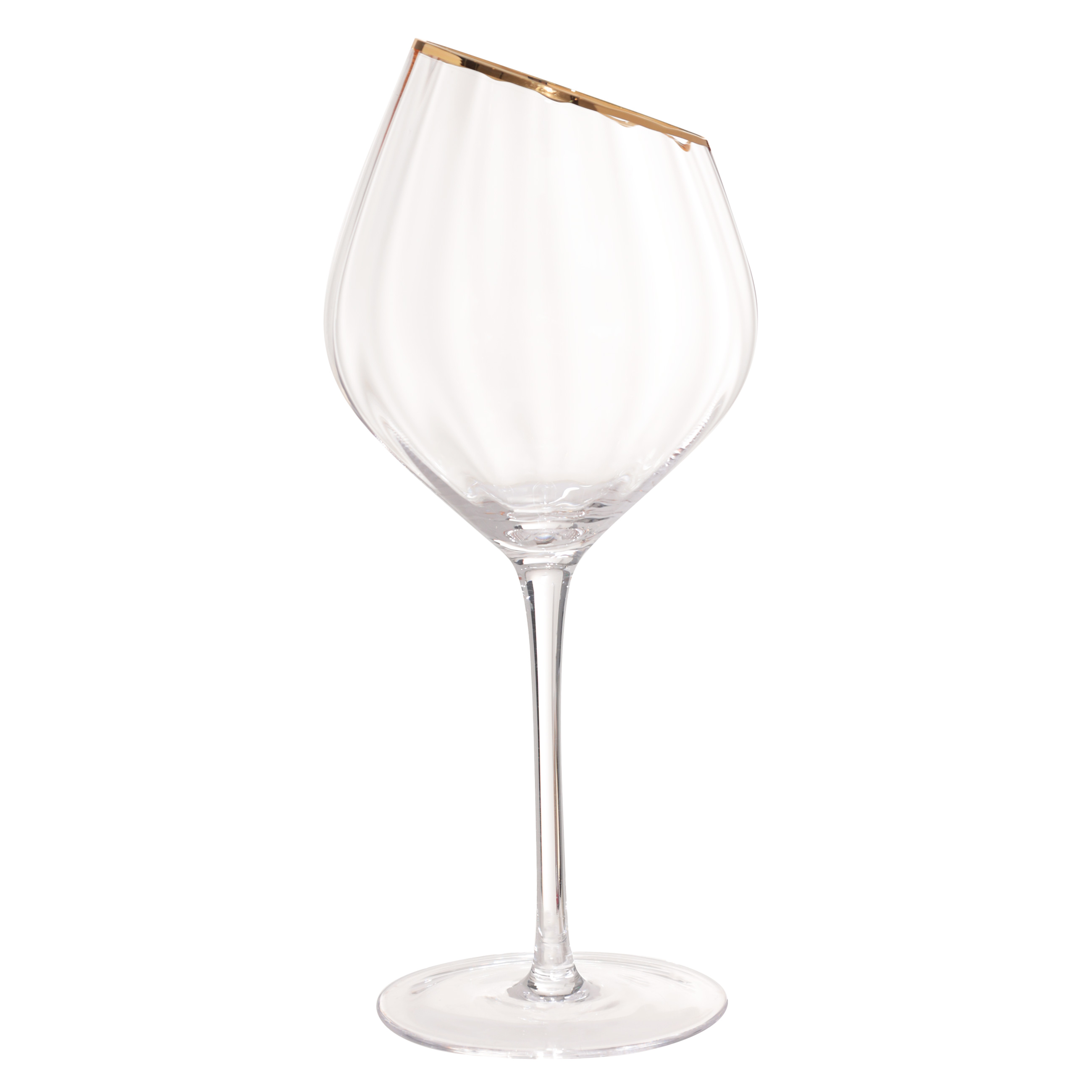 Drinking glass, 560 ml, 2 pcs, glass, with golden edging, Charm R gold, image-1