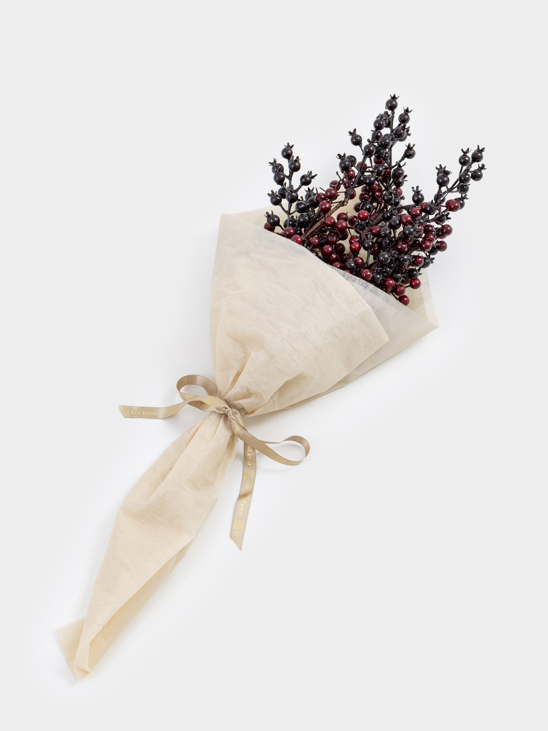 Decorative bouquet, 60 cm, foam/plastic, Burgundy berries, Bordo berry, image-1