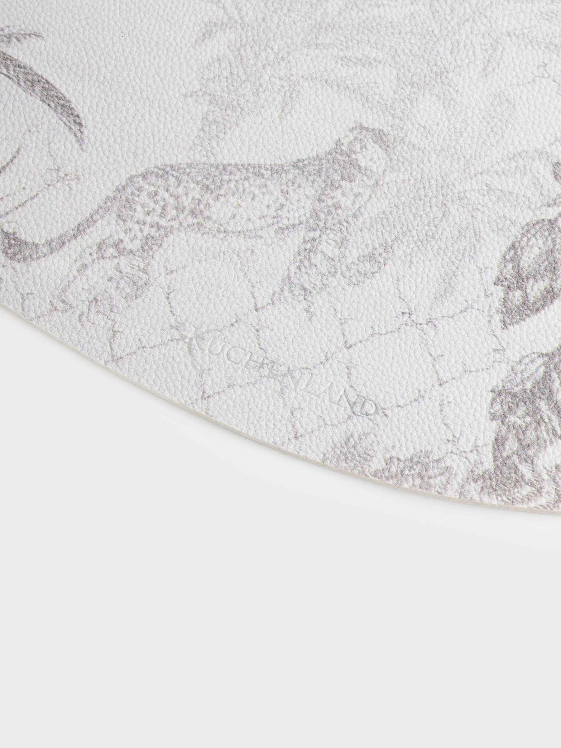 Placemat, 37x45 cm, PVC, curly, light gray, Jungle, Rock print, image-3