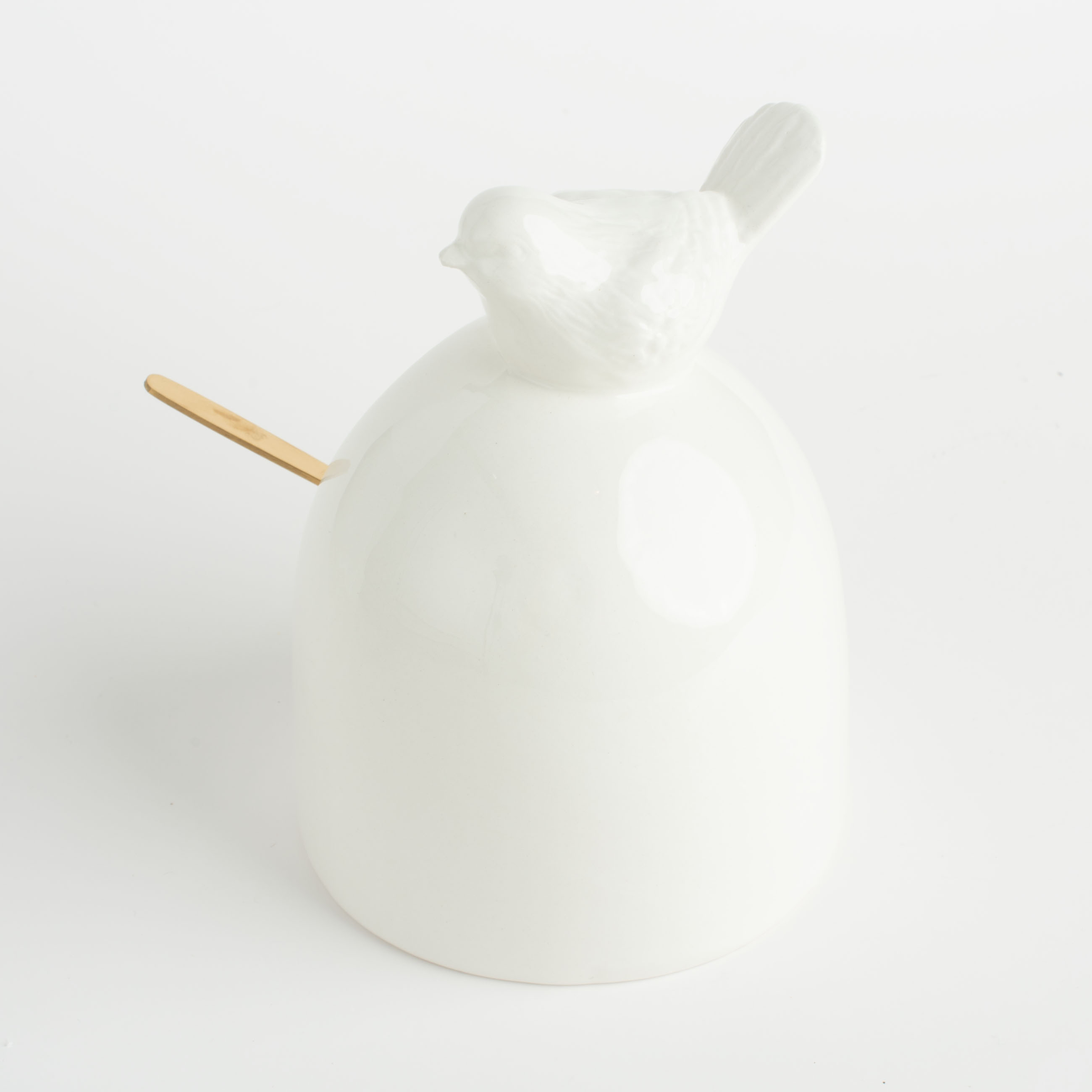 Sugar bowl, 11x15 cm, 350 ml, with spoon, ceramic / steel, dairy, Bird, Paradise garden, image-3