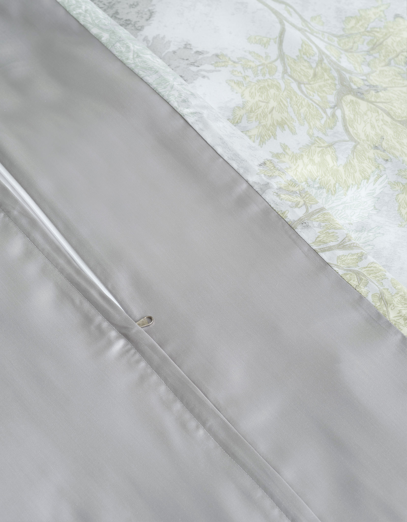 Bed linen, Euro, Tencel 300 TS, grey-menthol, Branches, Tencel, image-3