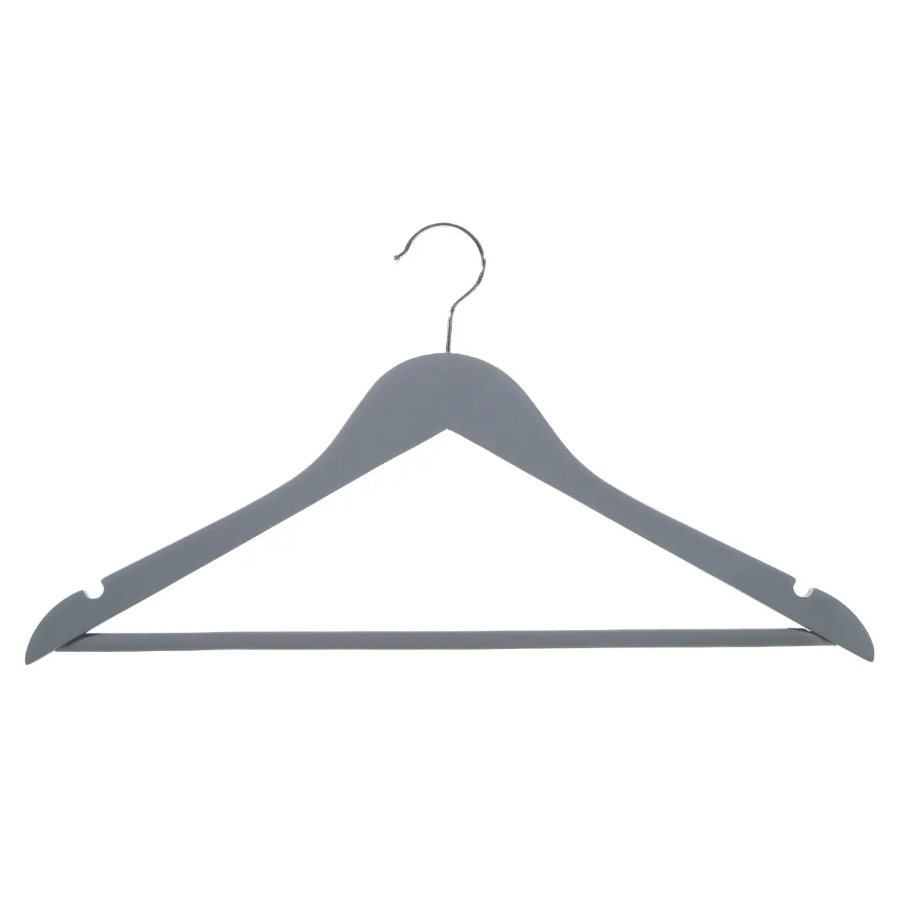 Hanger, 35 cm, 3 pcs, children's, wood, gray, Wooden house, image-0