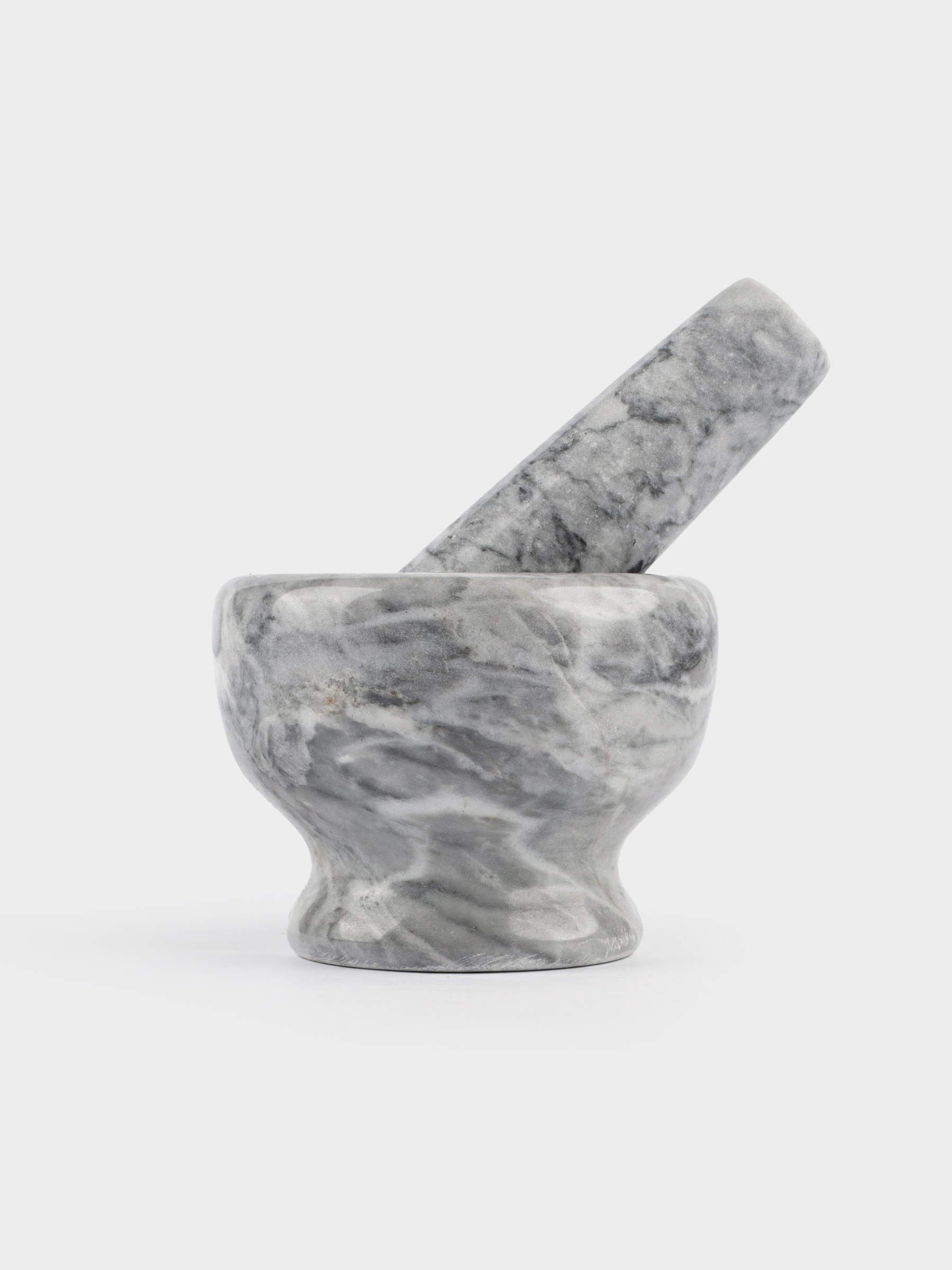 Spice mortar, 7 cm, with pestle, Marble, Grey, Marble, image-5