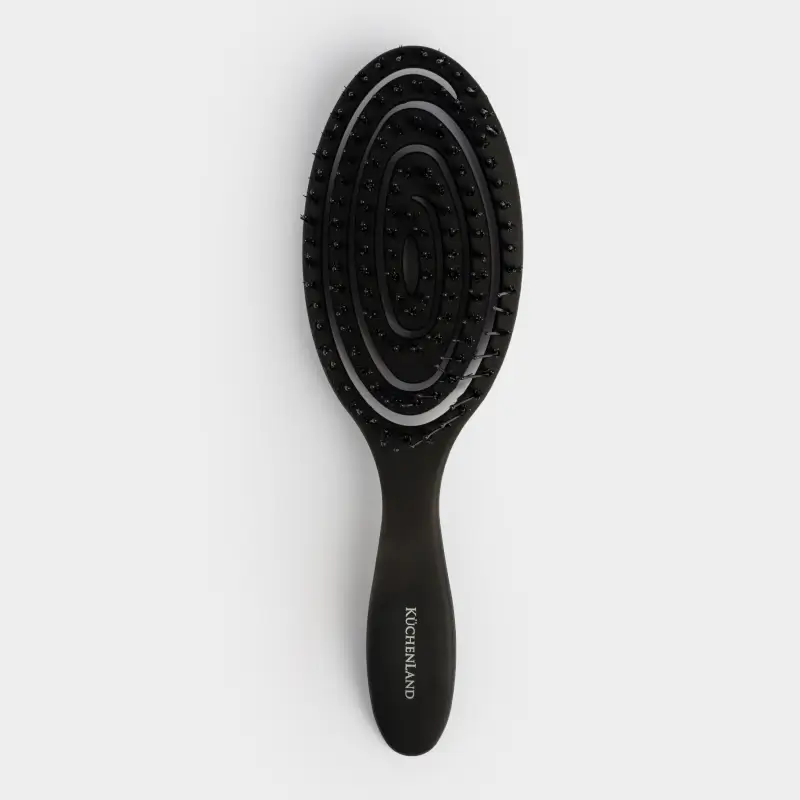 Hair massage comb, 22 cm, plastic, black, Zipo new ,image-0