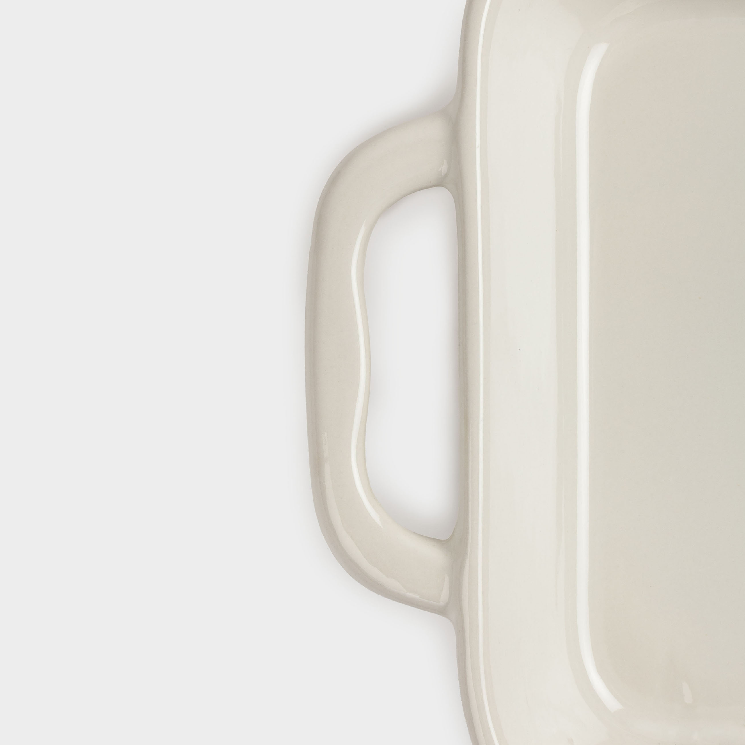 Baking dish, 34x24 cm, ceramic, rectangular, milk, Cakes ivory