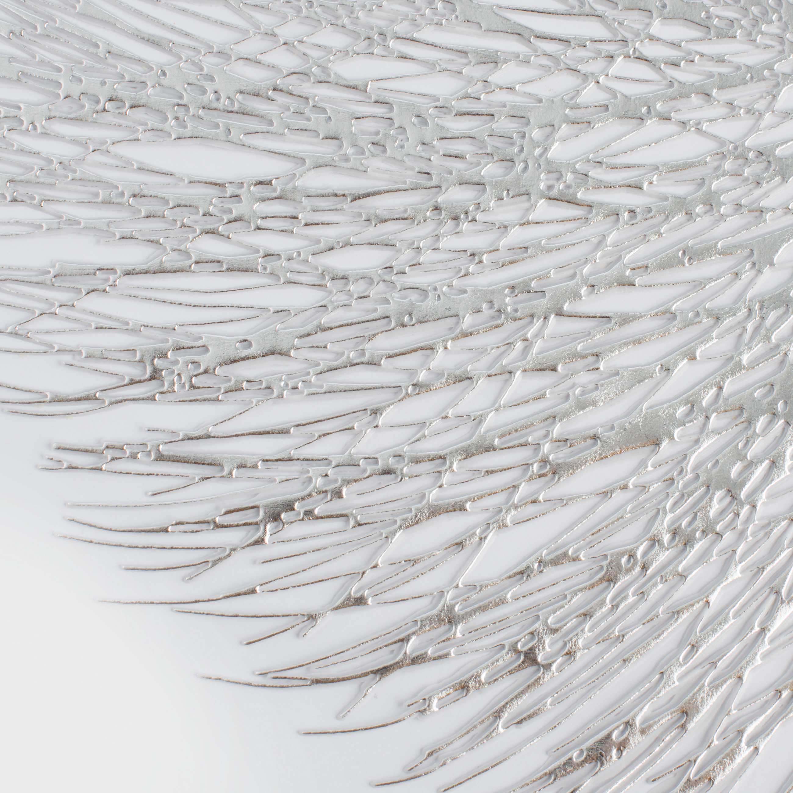 Placemats, 38 cm, PVC, round, silver, Azhur Grid, image-2