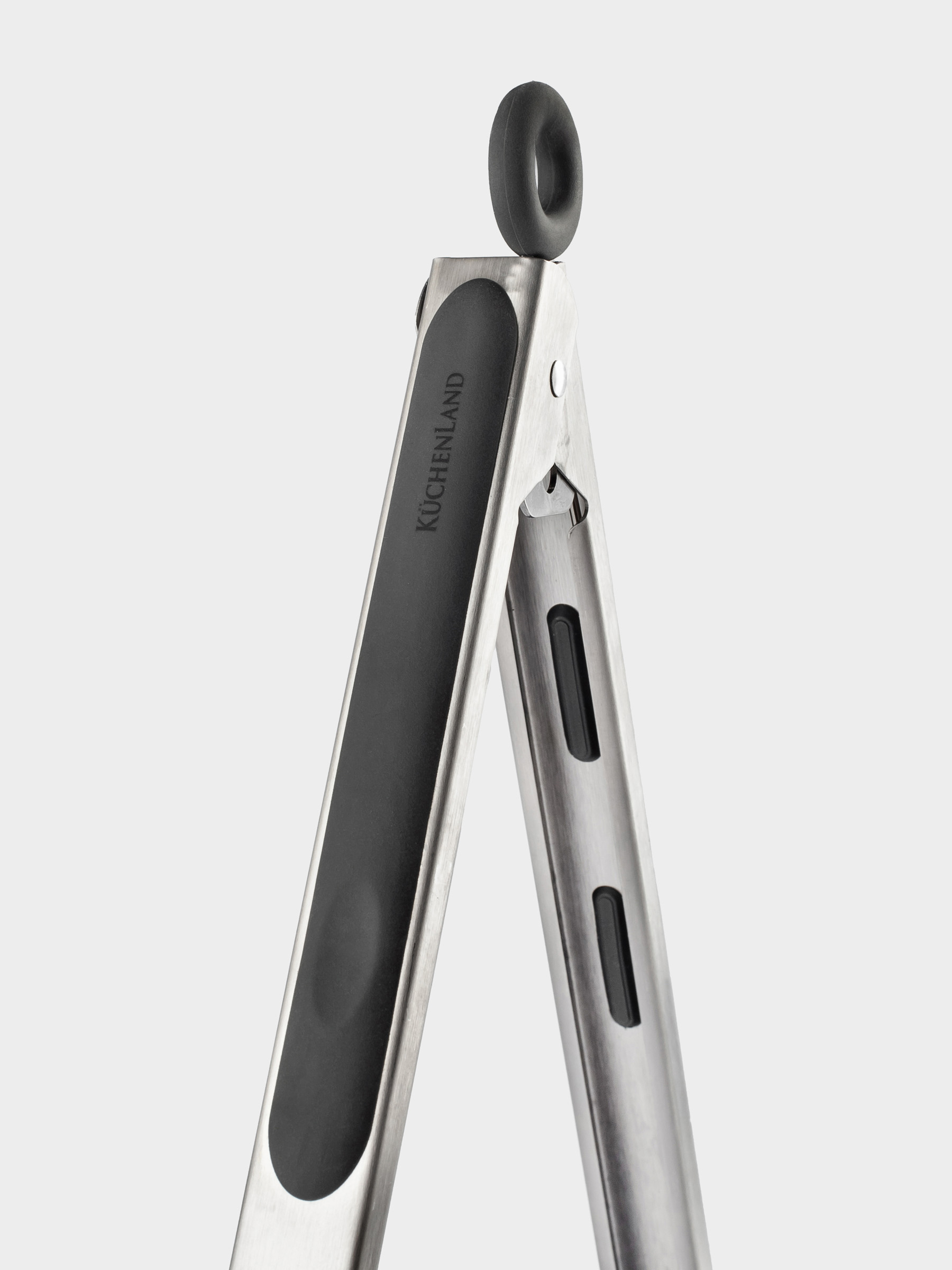 Kitchen tongs, 34 cm, steel / silicone, grey, Assist, image-5