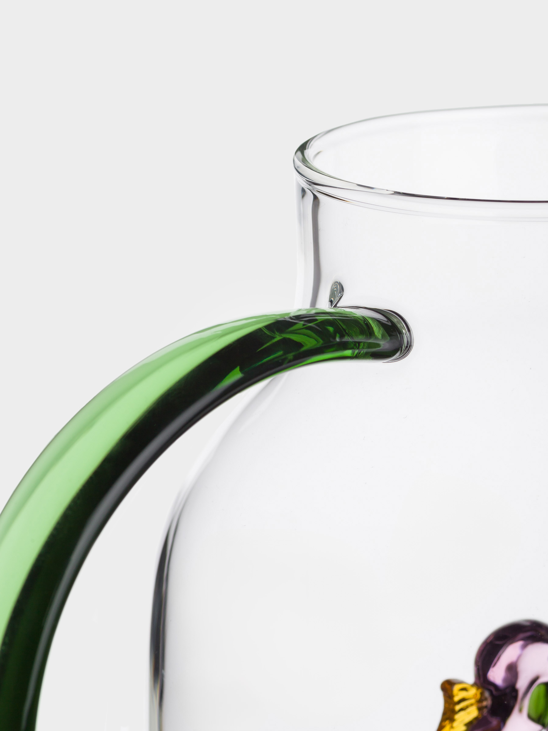 Jug, 1.6 l, glass, Green handle, Fish, Shape, image-3