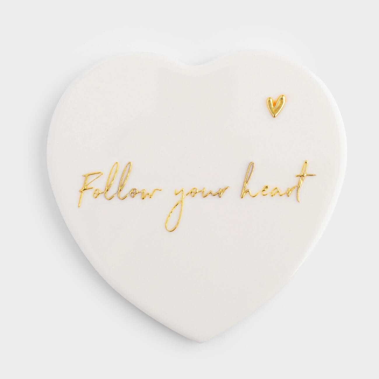 Coaster, 11x11 cm, ceramic / cork, beige, Heart, Scroll