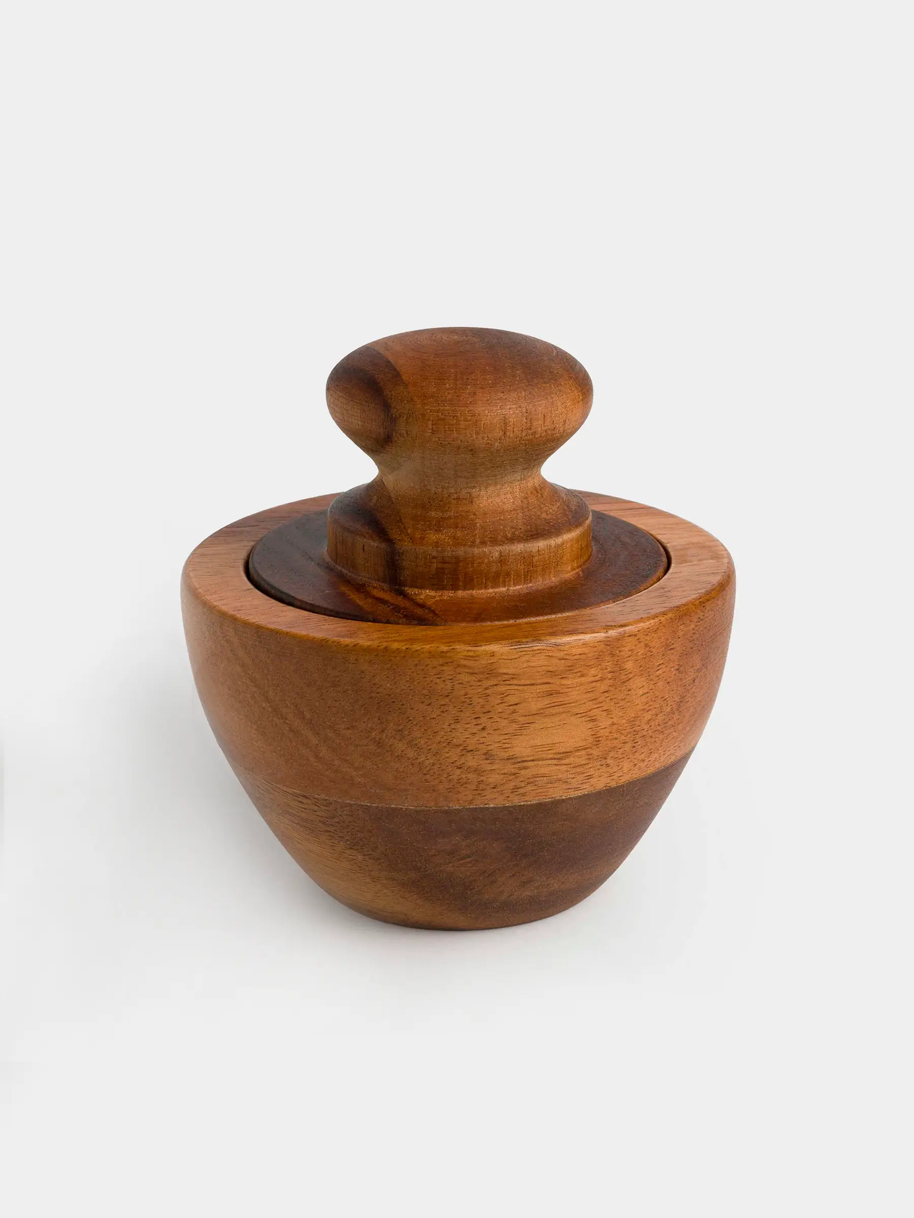 Spice mortar, 8x5 cm, with pestle, wood, noble tree