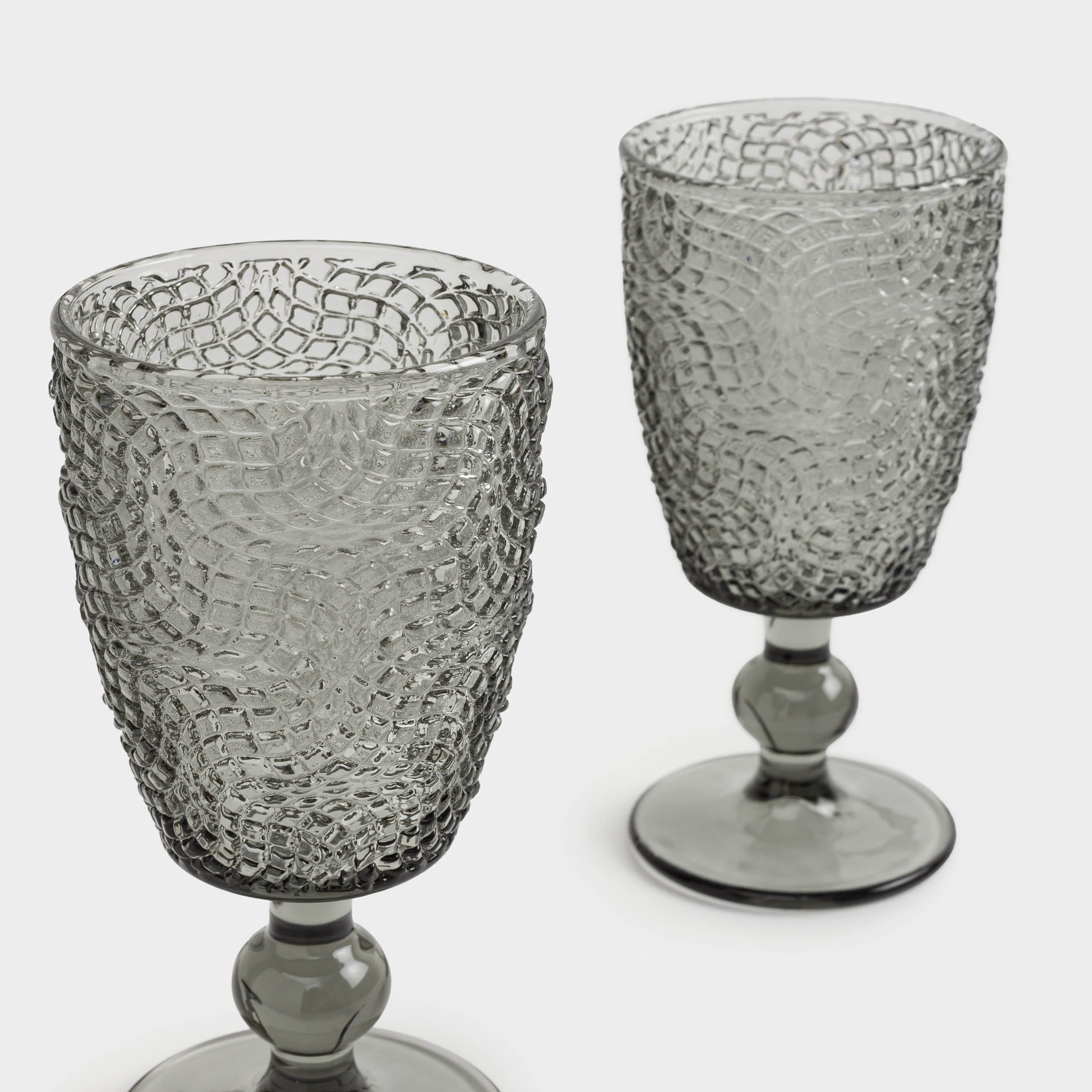 Drinking glass, 300 ml, 2 pcs, glass R, grey, Grafena, image-3
