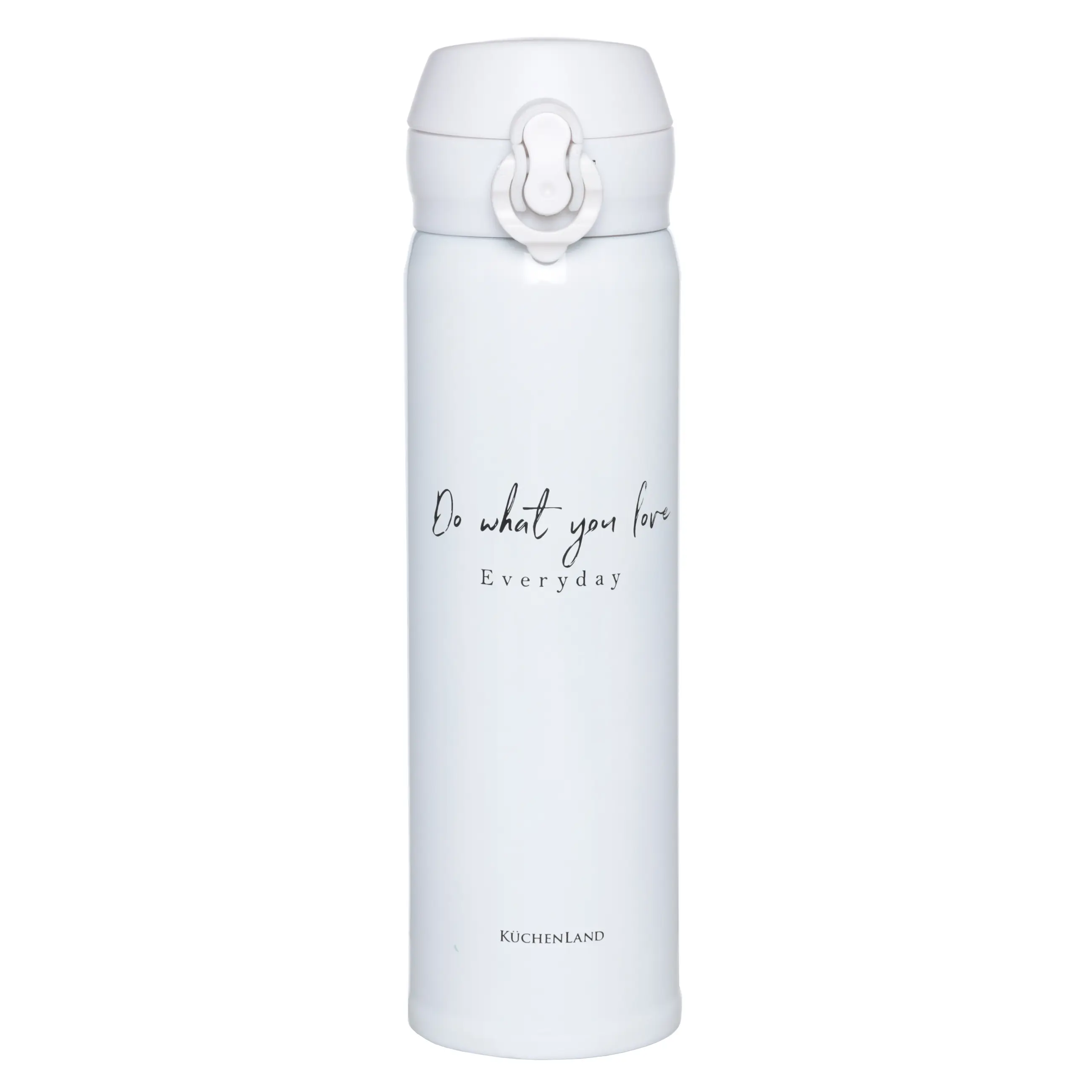 Thermocup, 500 ml, steel / plastic, white, Do what you love every day, Light, image-0