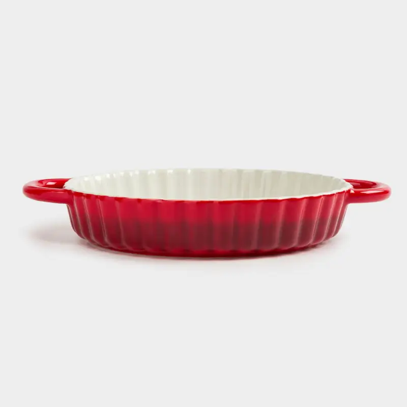 Baking dish, 22 cm, ceramic, round, burgundy, Gradient, Cakes gradient