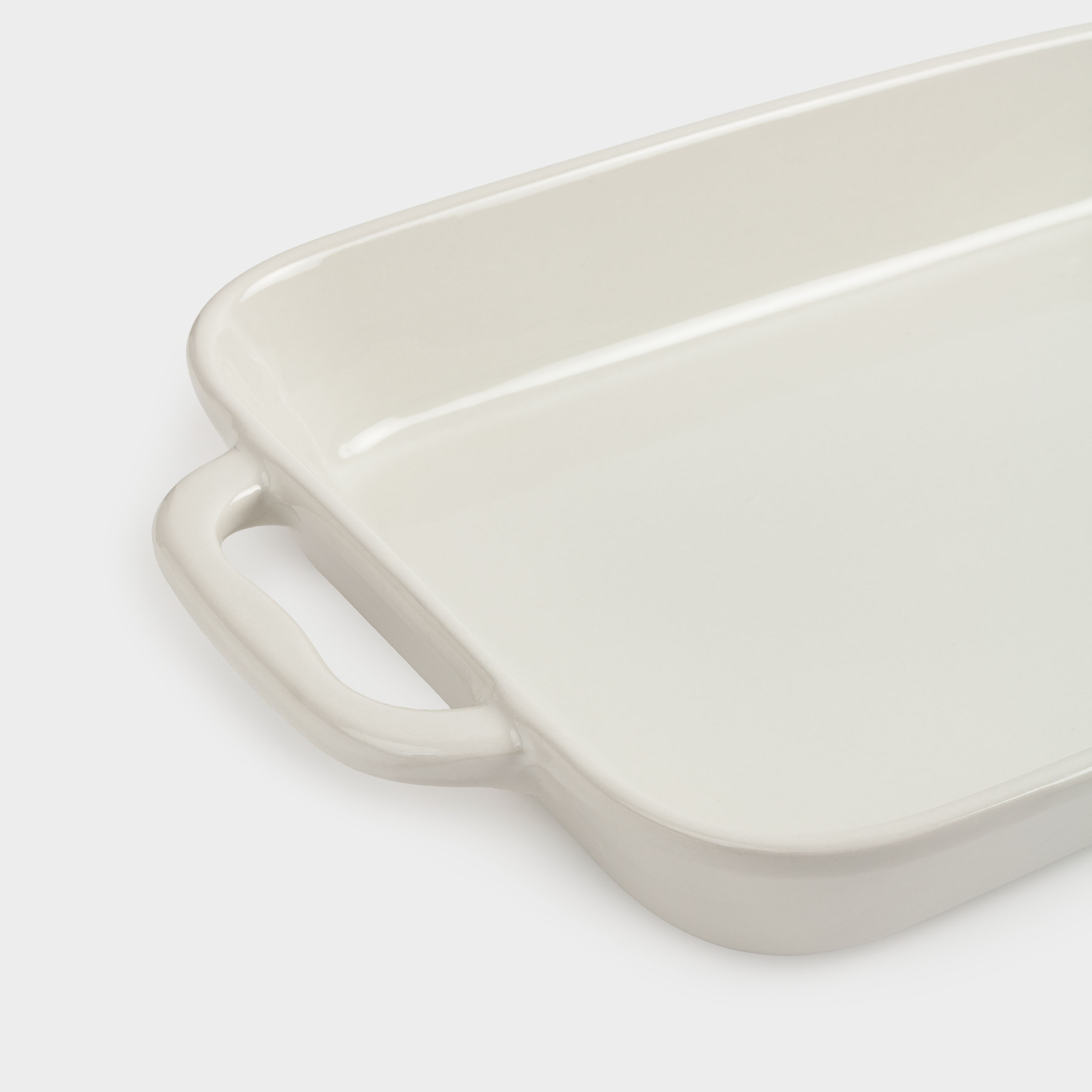 Baking dish, 34x24 cm, ceramic, rectangular, milk, Cakes ivory