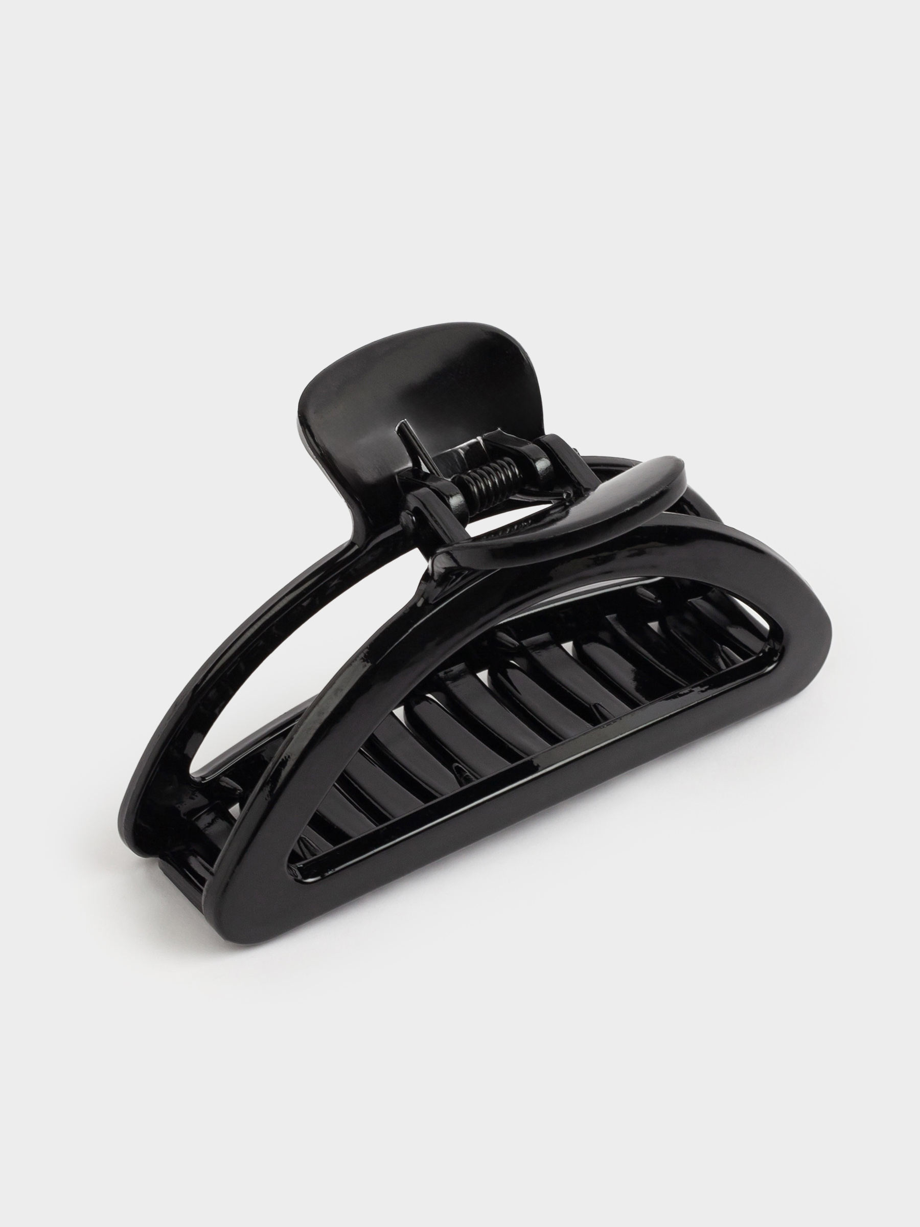 Hair clip, 9 cm, plastic, black, Crab, Basic