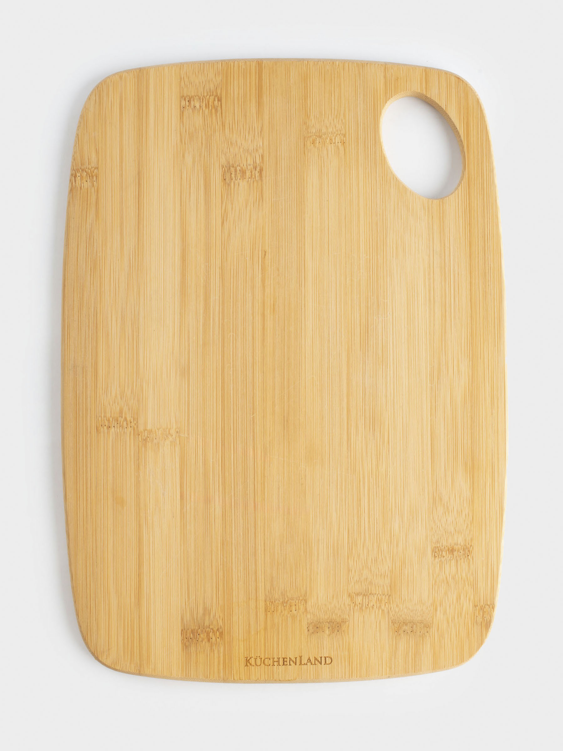Cutting board, 35х25 cm, rectangular, rounded, bamboo, Bamboo, image-1