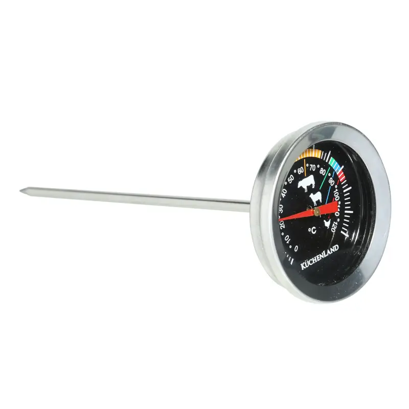 Food thermometer, 12.5 cm, for meat dishes, steel, BBQ ,image-0