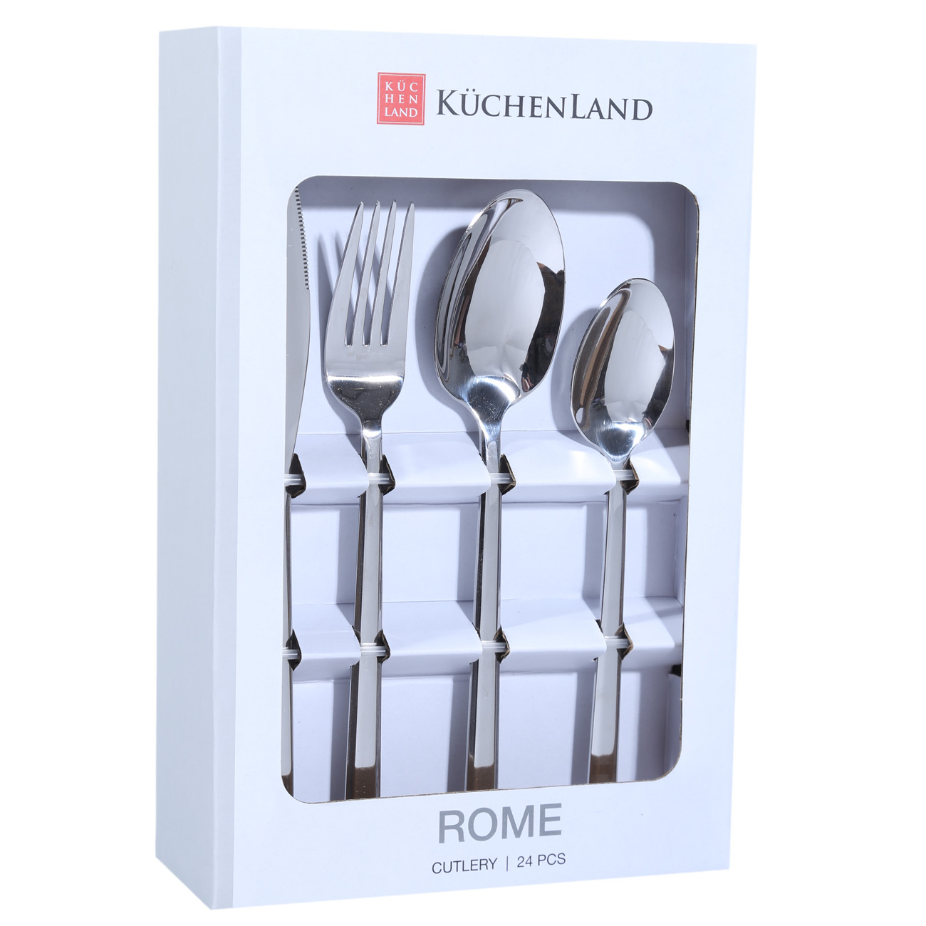 Kitchenware, 6 pers, 24 pr, steel, Rome, image-2