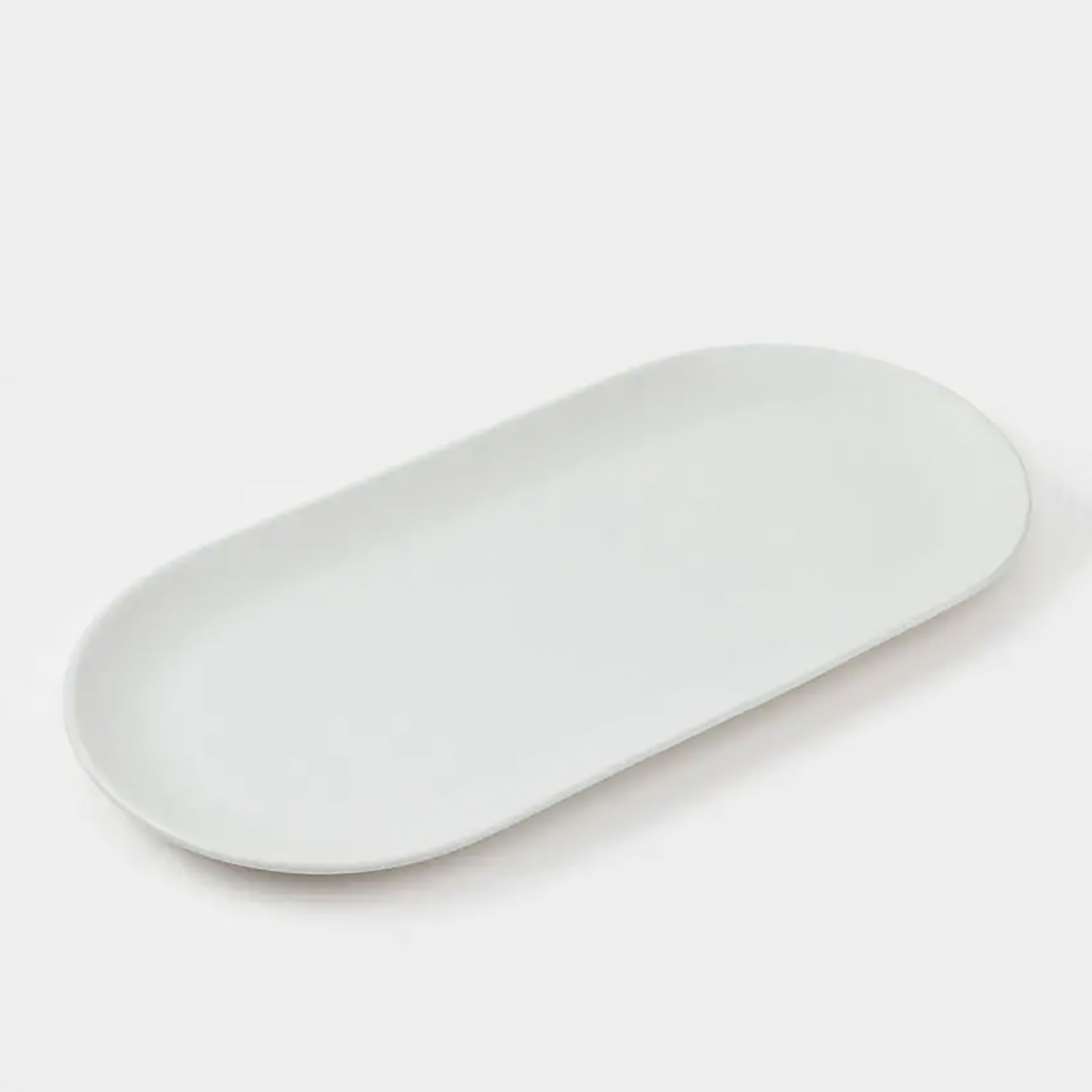 Dish, 37x18 cm, ceramic, oval, milk, speckled, Particle, image-0