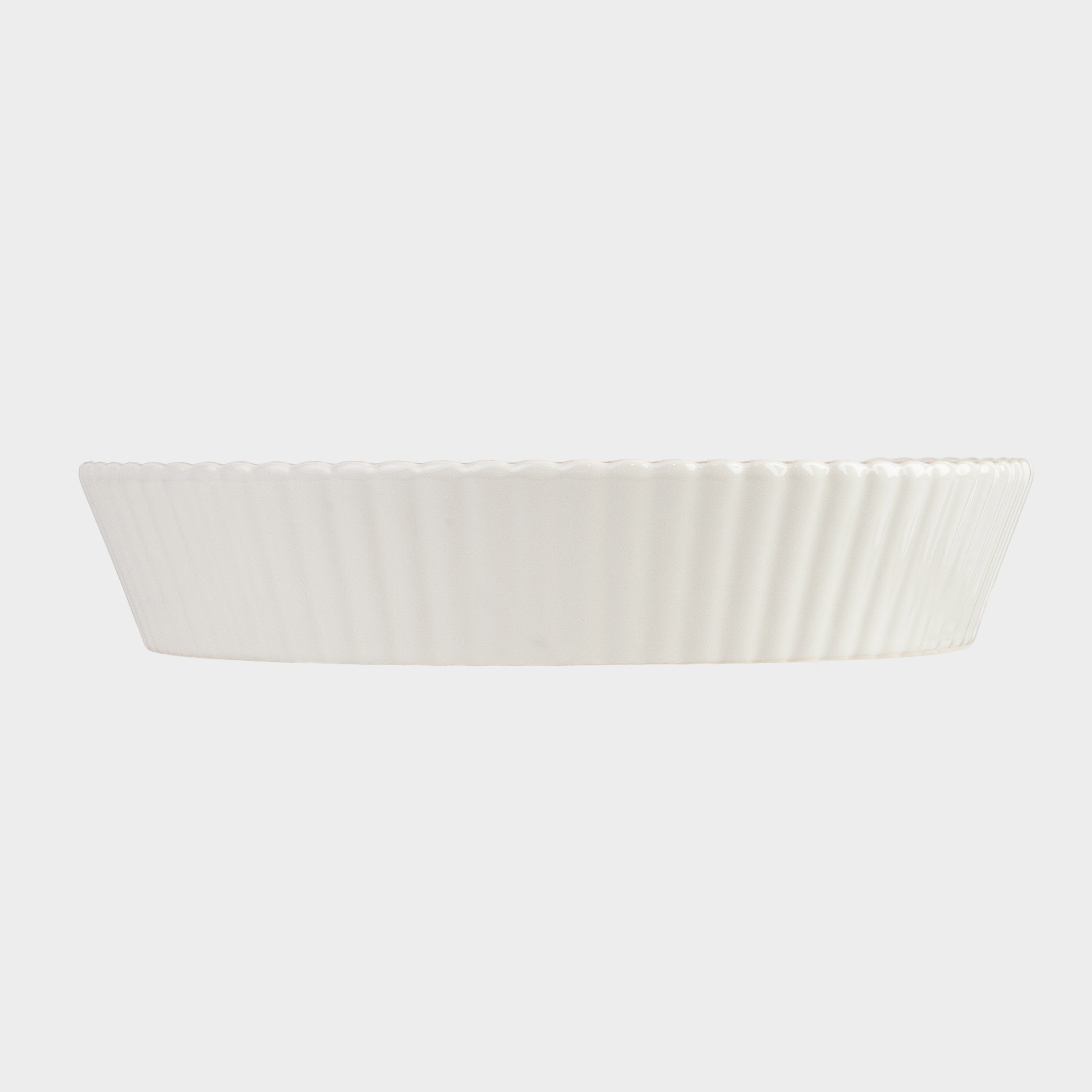 Baking dish, 25 cm, ceramic, milky, beige flowers, Maleo