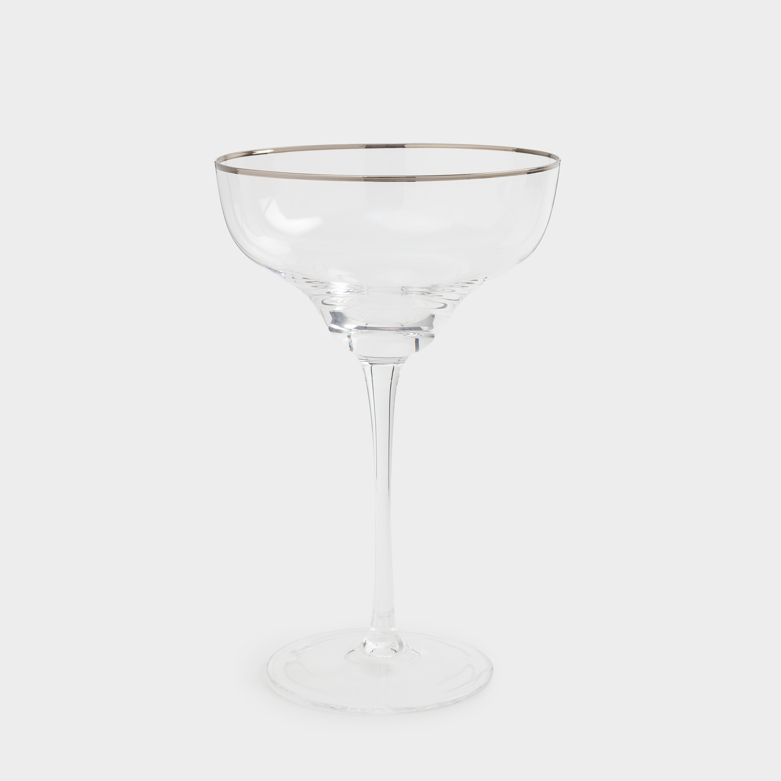 Drinking glass, 250 ml, 2 pcs, glass, with silver edging, Rimini silver, image-4