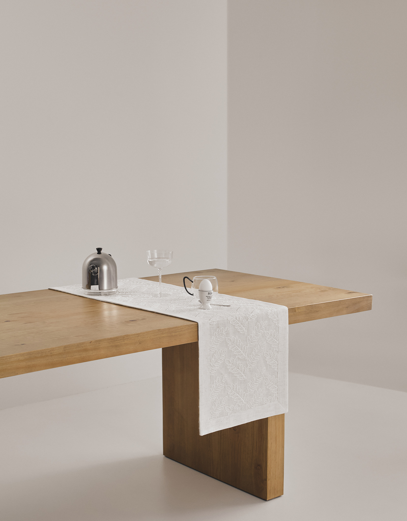 Table runner, 40x160 cm, polyester, milky, Leaves, Fall foliage, image-8