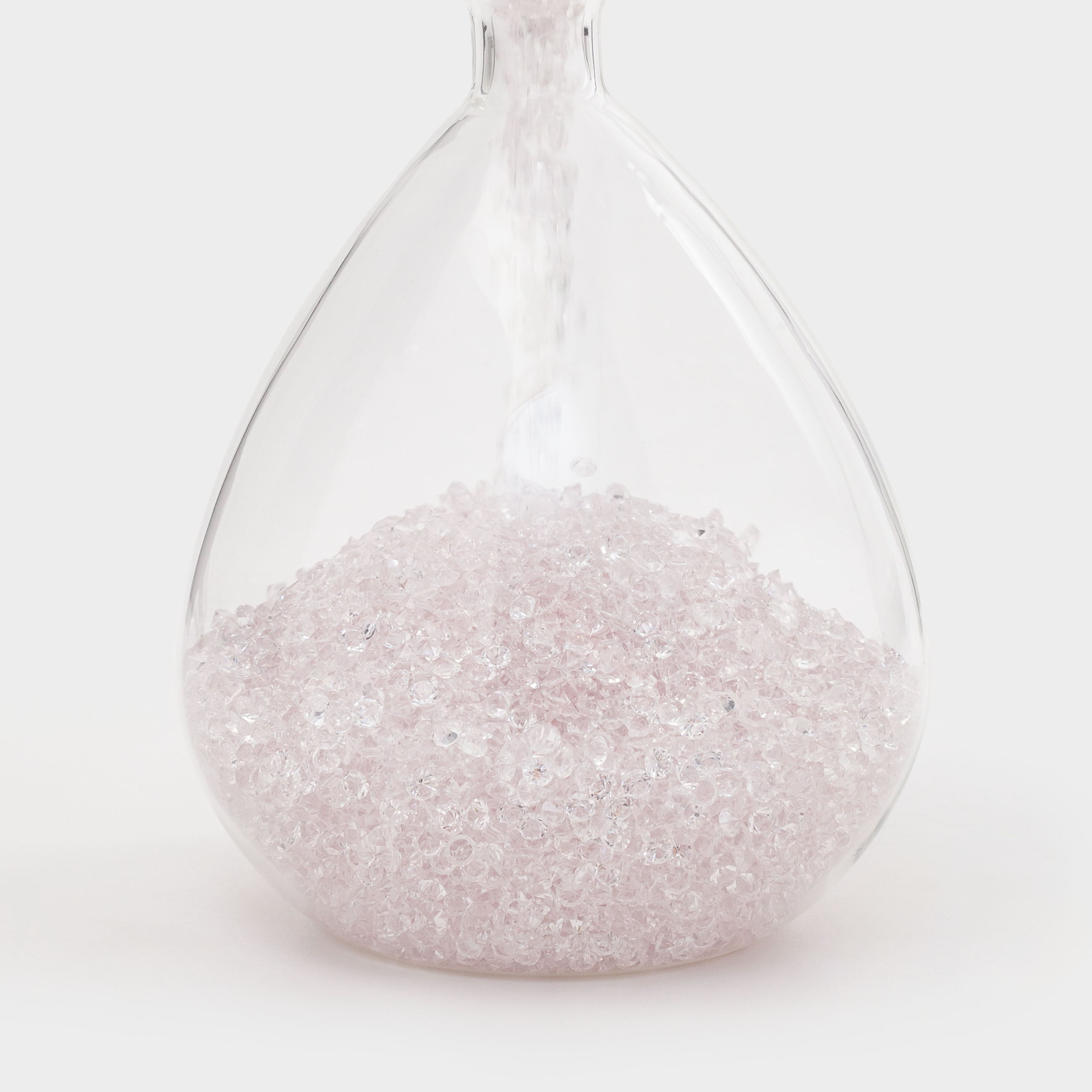 Sand clock, 20 cm, 15 seconds, with crystals inside, glass, Sand time, image-4