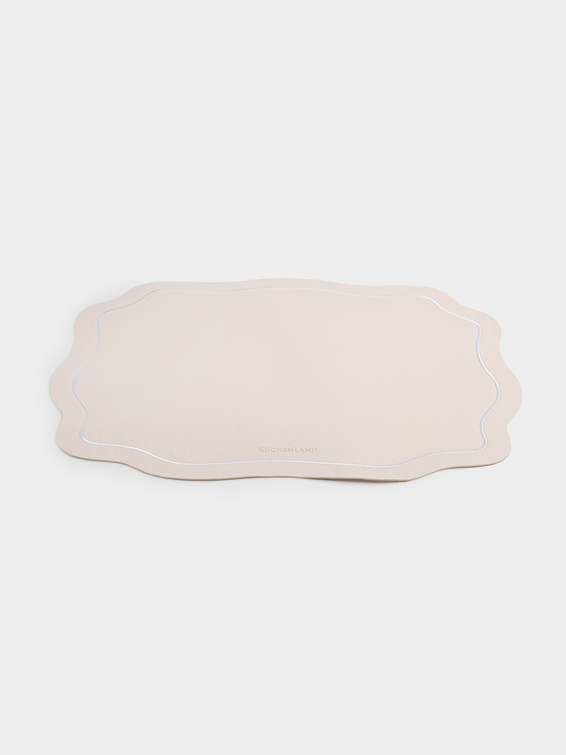 Placemat, 38x47 cm, PVC / polyester, shaped, milky, Vintage, Rock vintage, image-1