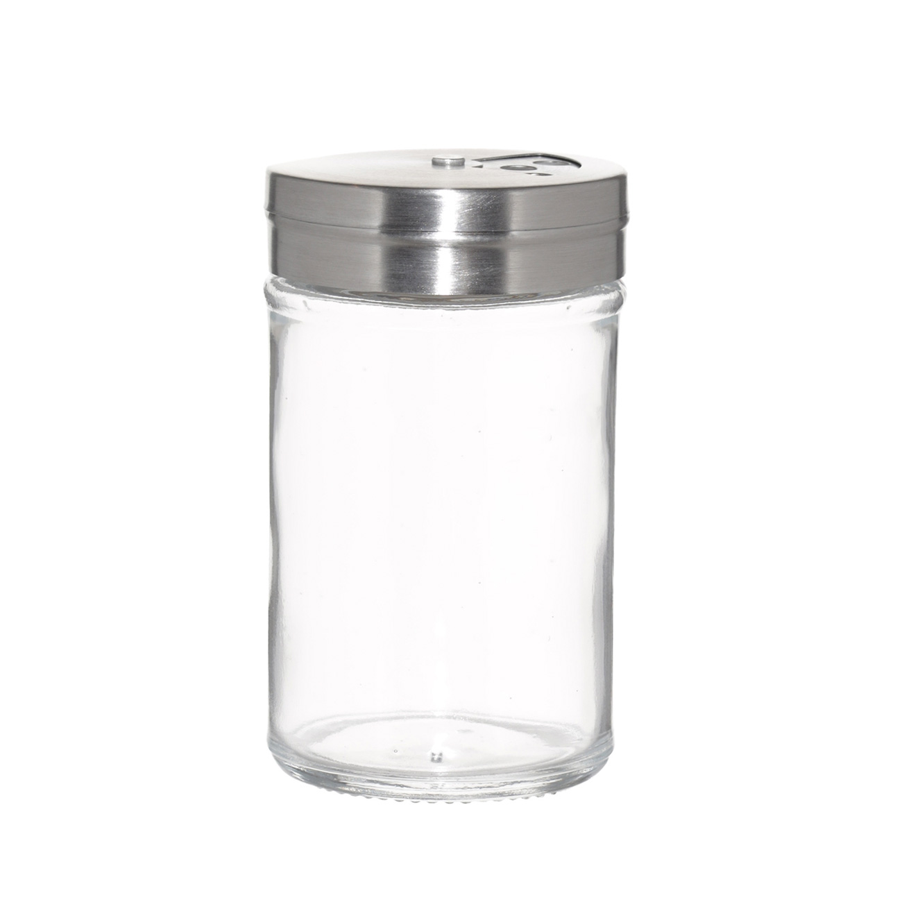 Spice container, 8 cm, large/small holes, glass/steel, Classic-light, image-0