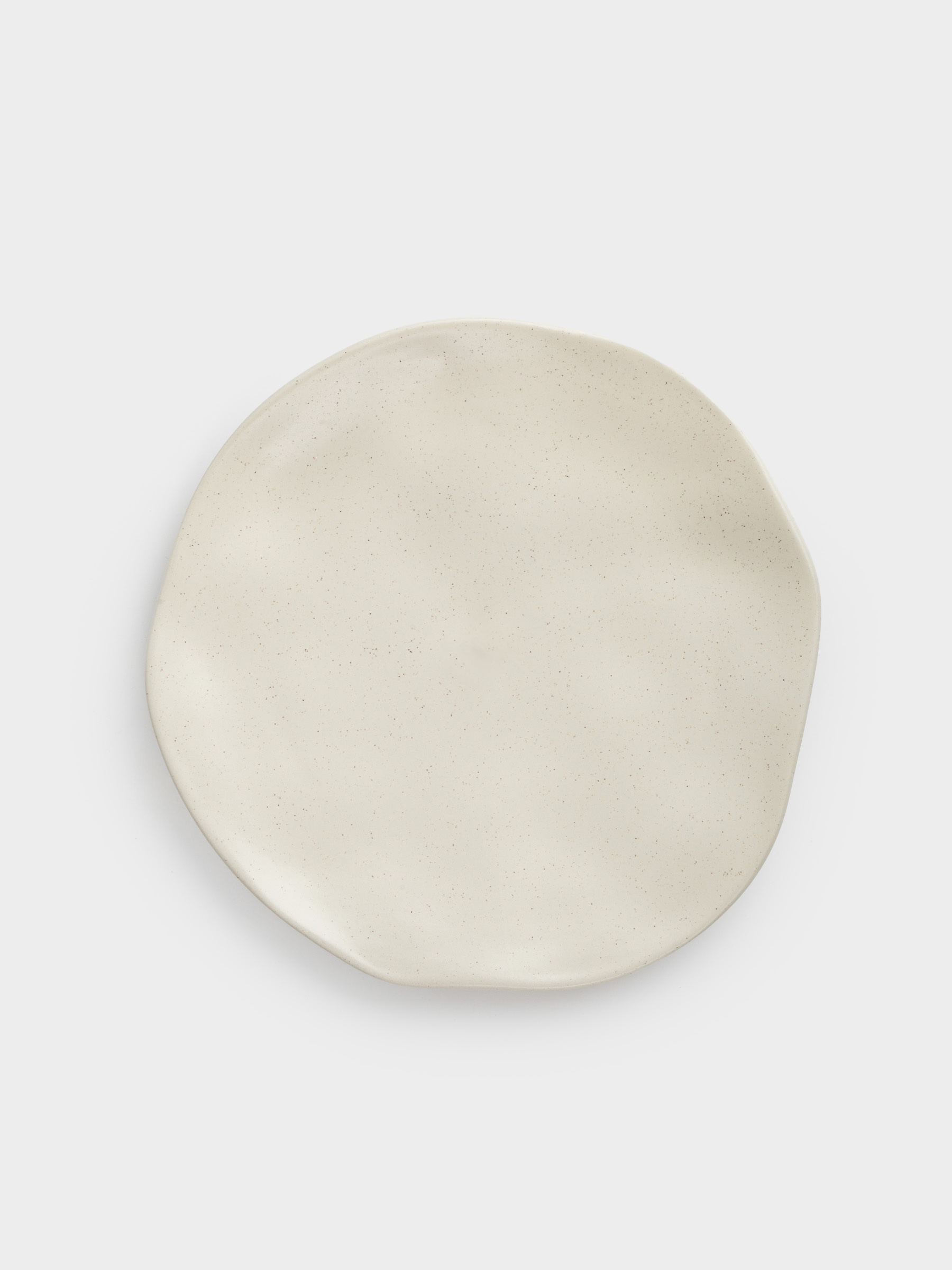 Snack plate, 23 cm, ceramic, milky, Crumpled effect, Crumple creme, image-0