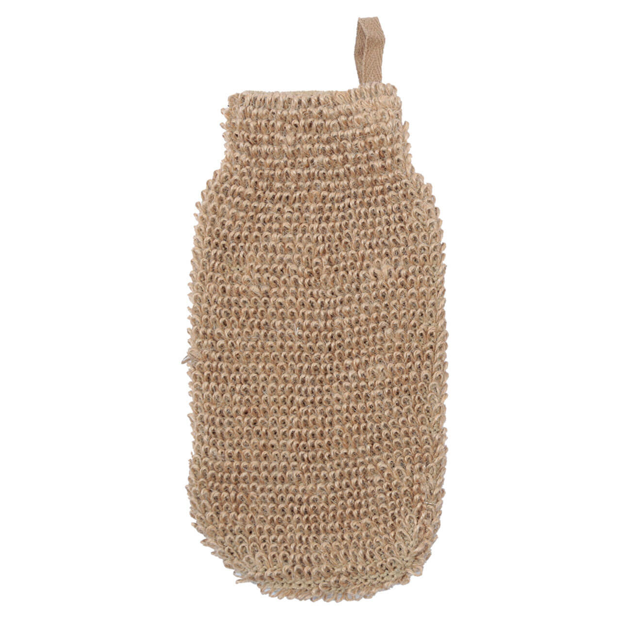 Washcloth-mitten for washing the body, 10. 5x21. 5 cm, hemp fiber, beige, Eco life