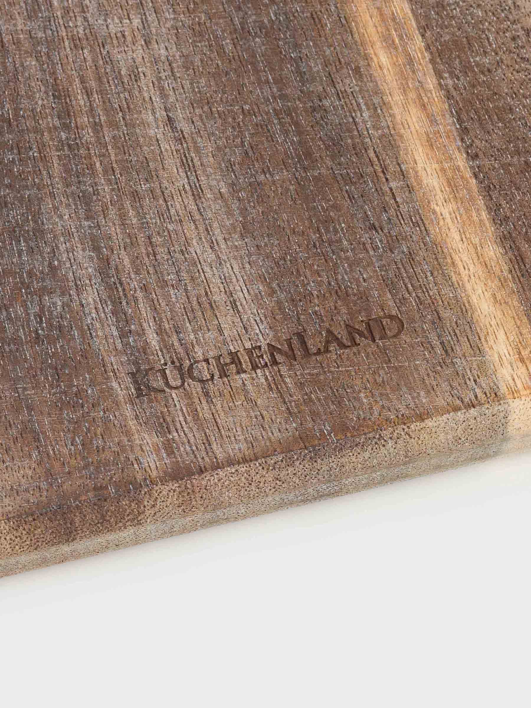Cutting board, 30x20 cm, with handle, wood, Noble tree, image-2